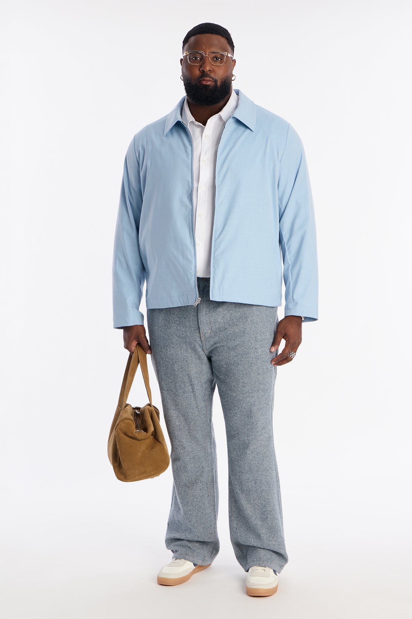 Stacked Slim Flare Alleged Denim Jean - Medium Blue Wash