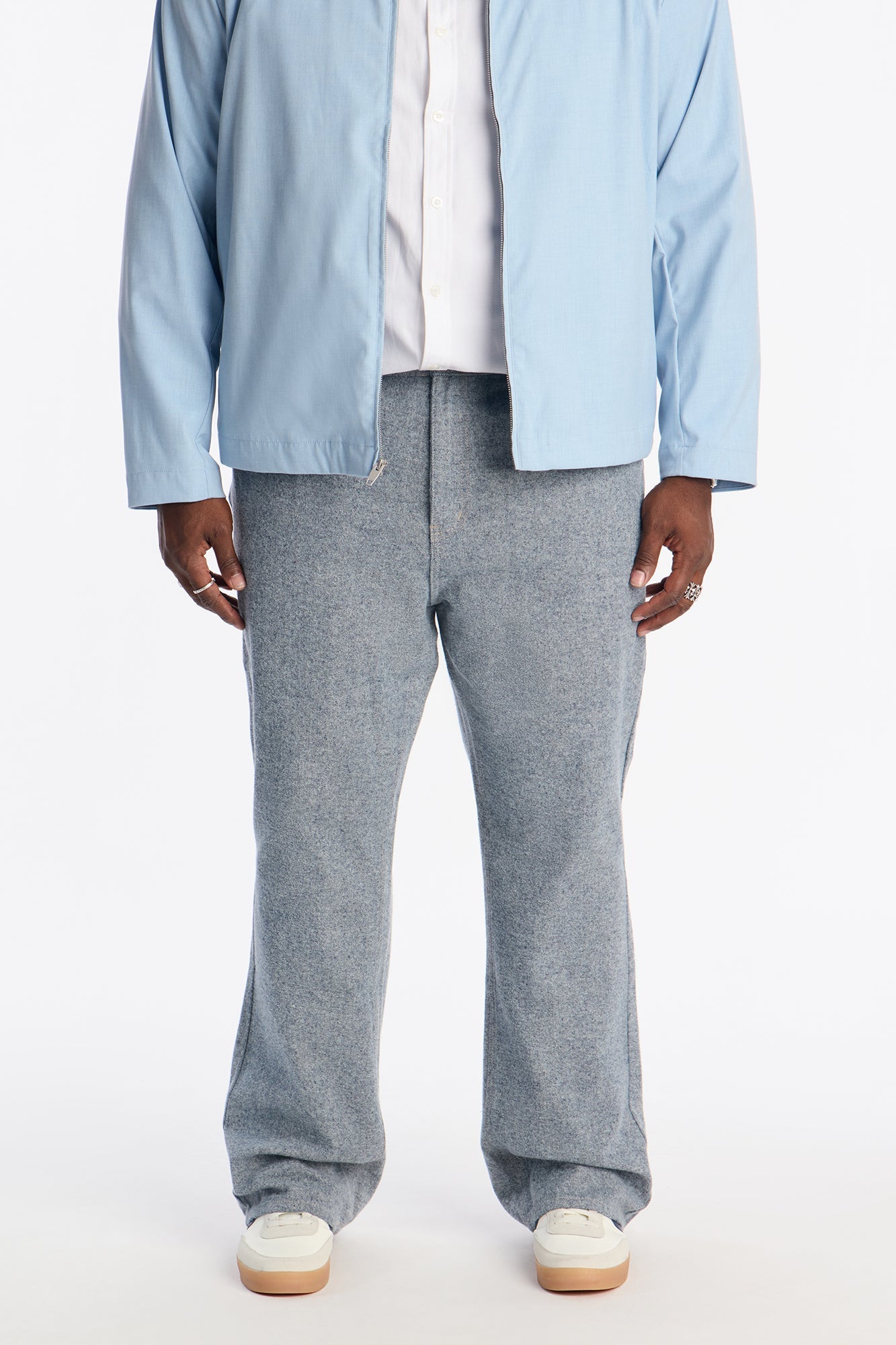 Stacked Slim Flare Alleged Denim Jean - Medium Blue Wash