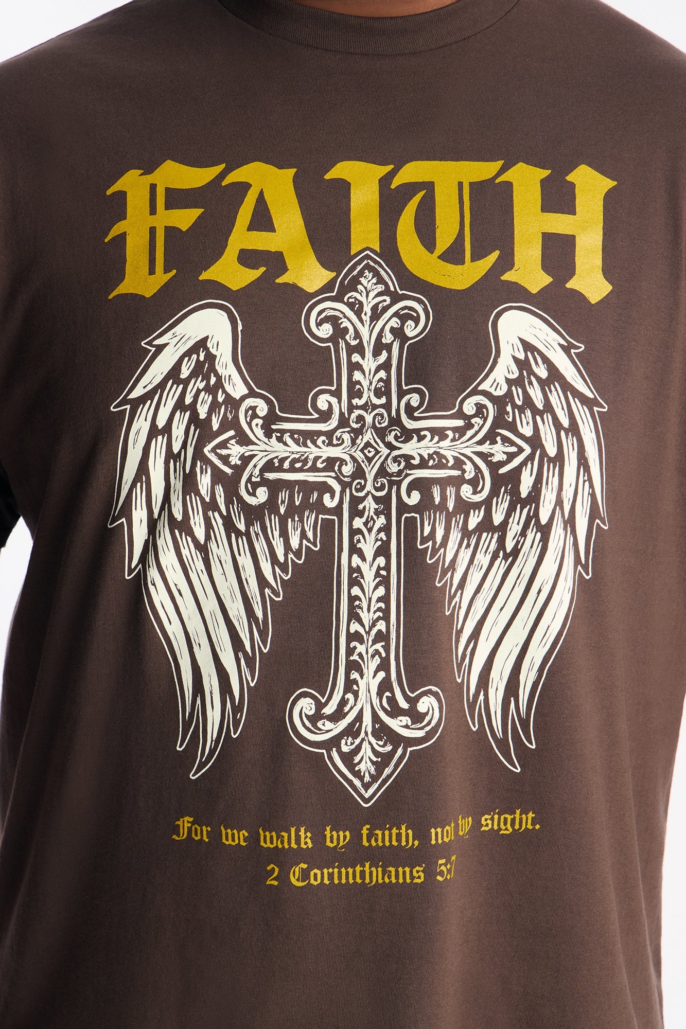 Faith In The Word Short Sleeve Tee - Brown
