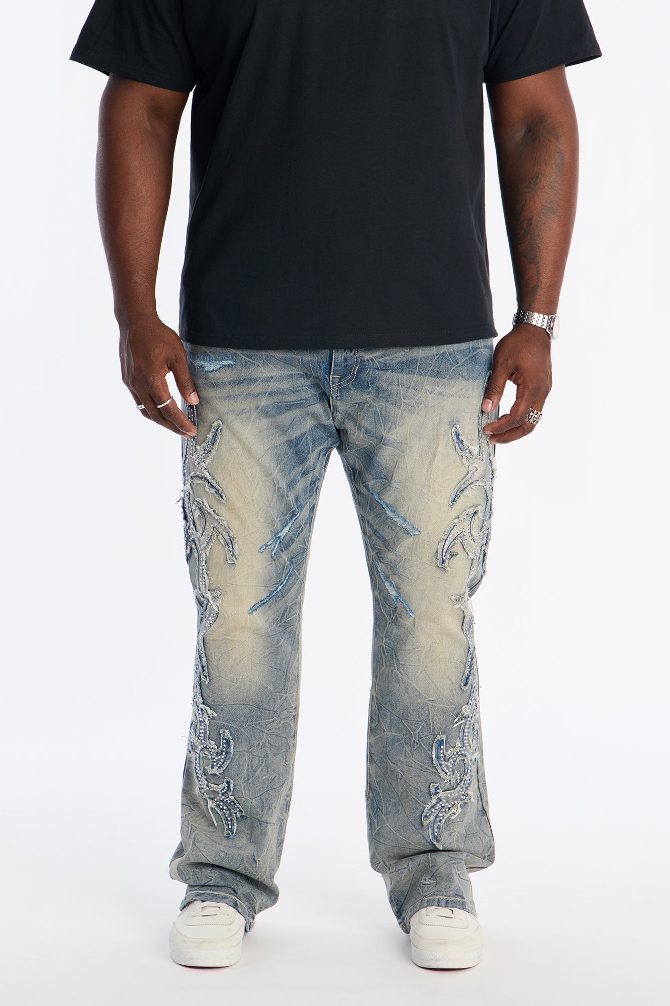 Stacked Skinny Flare Stardust Inferno Jean - Vintage Wash