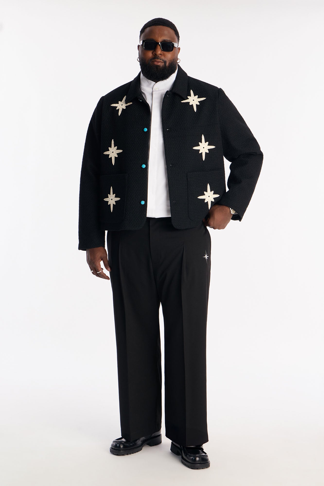 Straight Star Marker Trouser - Black