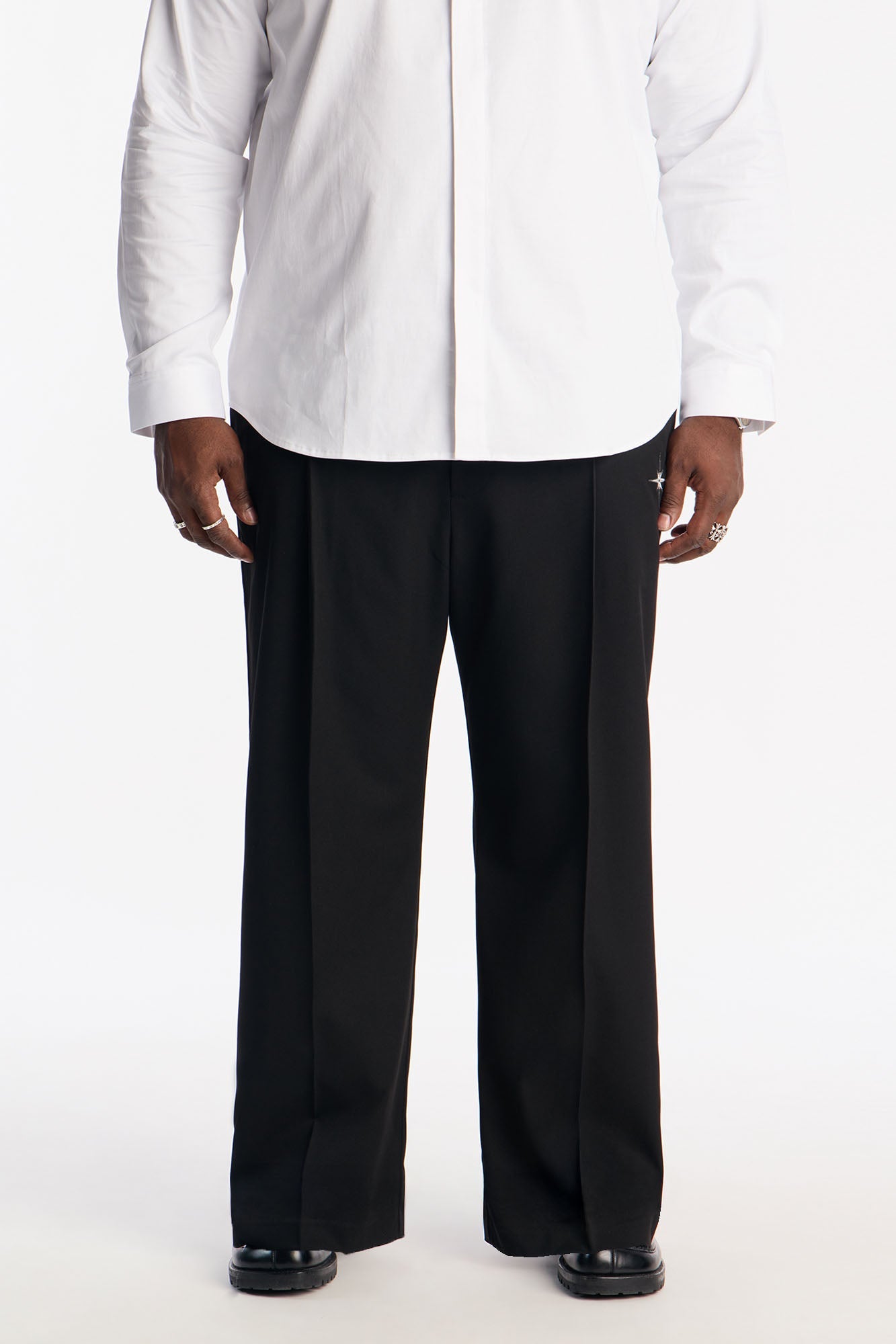 Straight Star Marker Trouser - Black