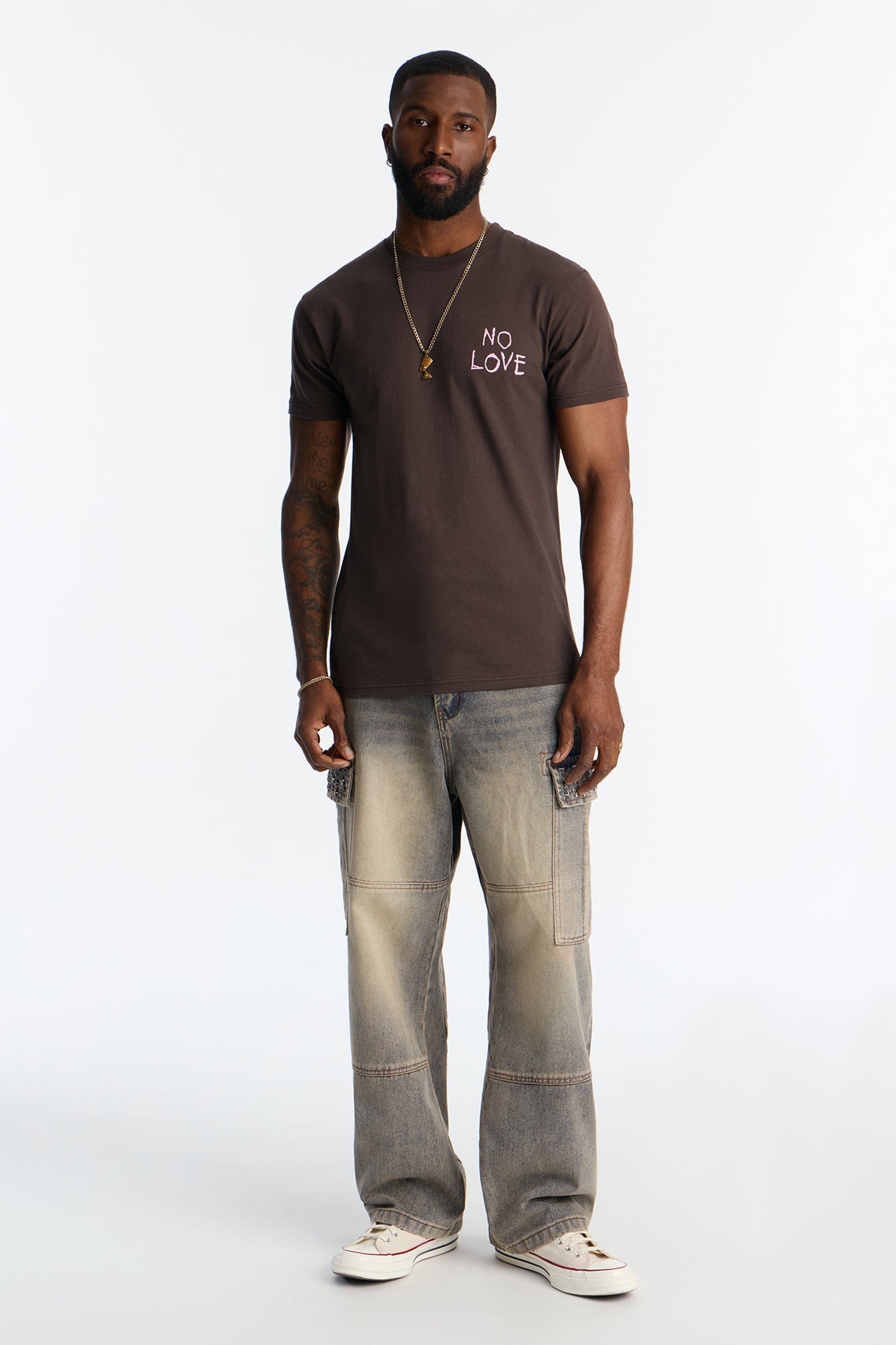 No Love And Thorns Remain Short Sleeve Tee - Chocolate