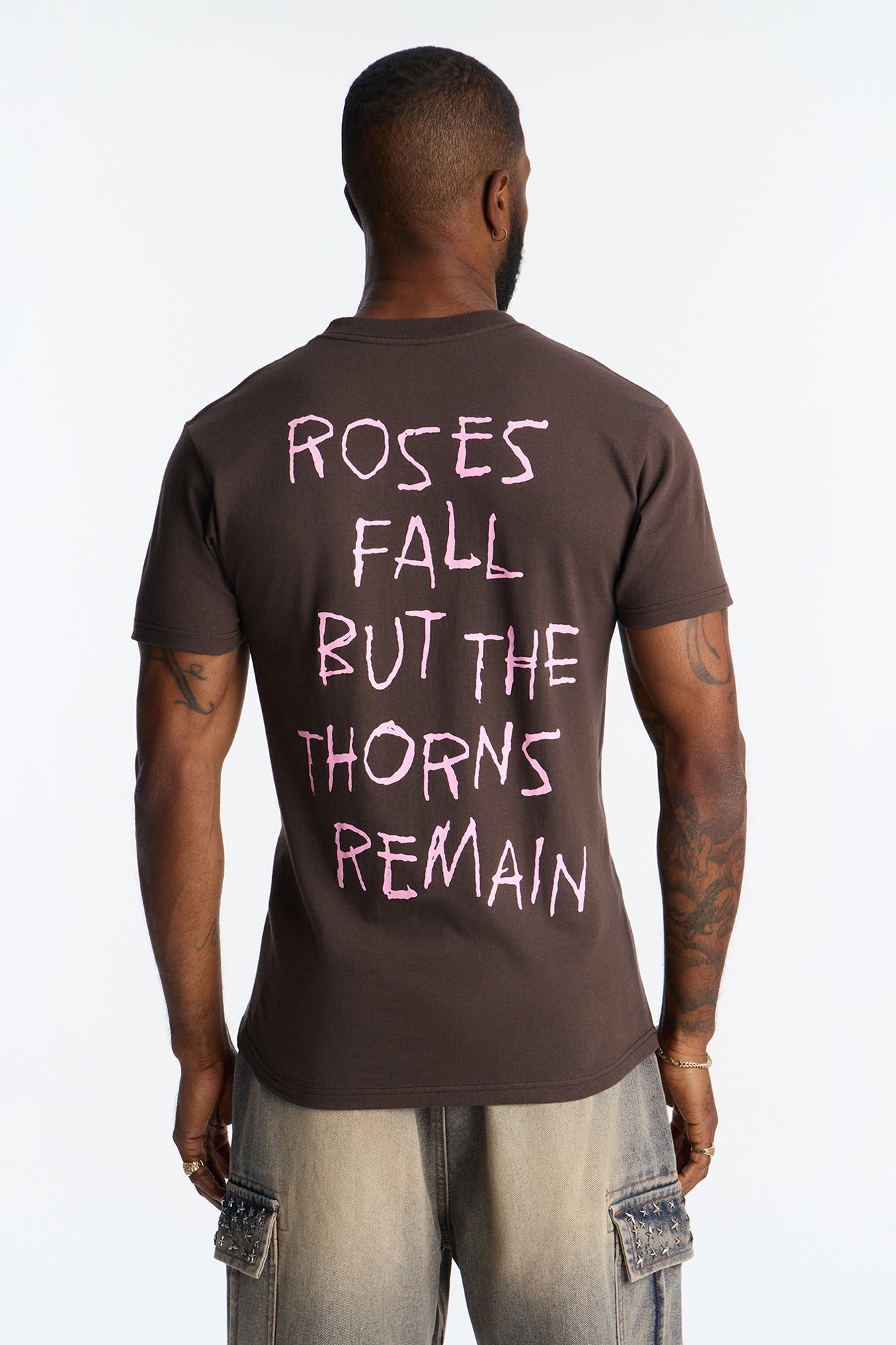 No Love And Thorns Remain Short Sleeve Tee - Chocolate