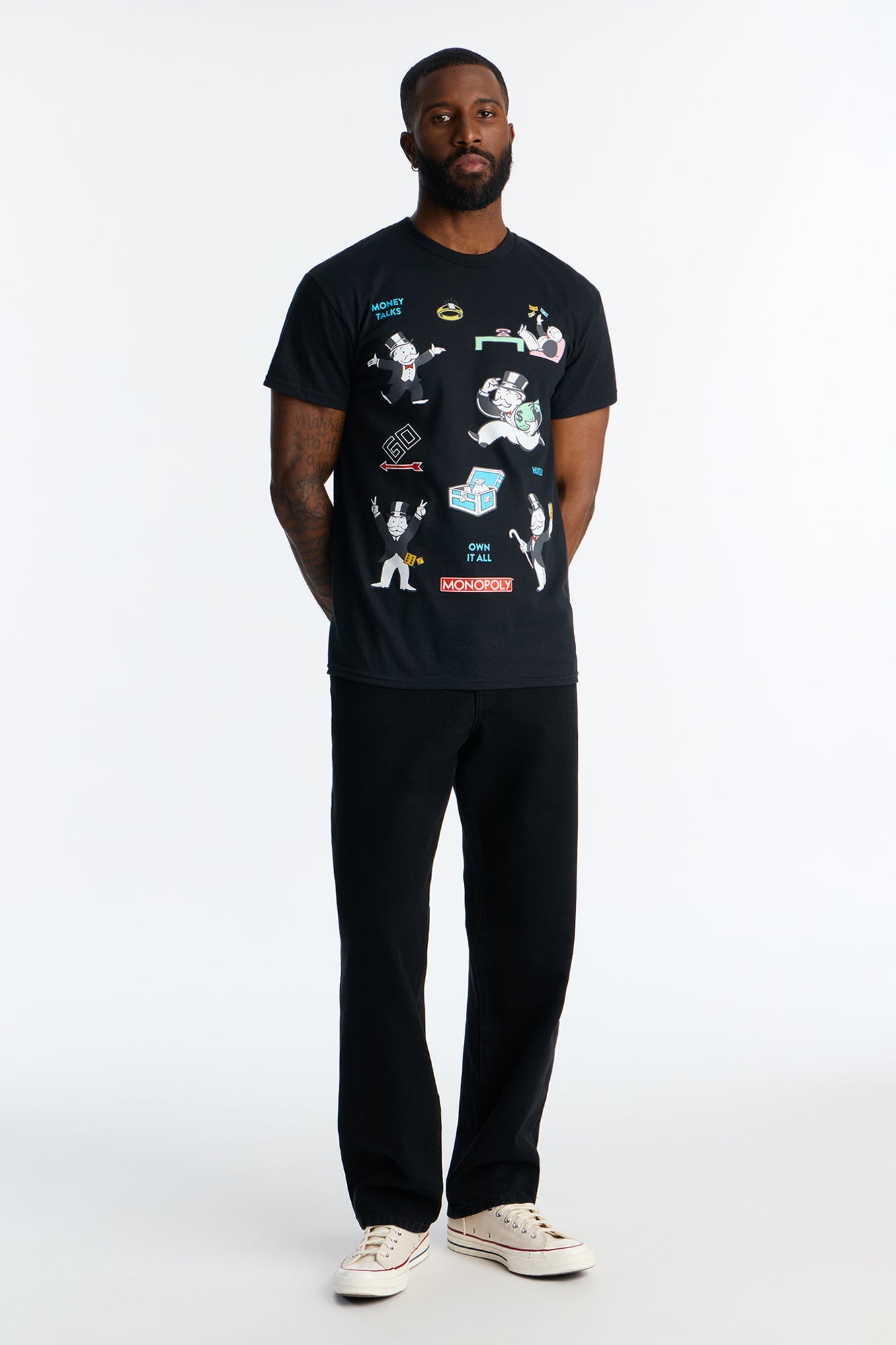 Monopoly Money Talks Short Sleeve Tee - Black