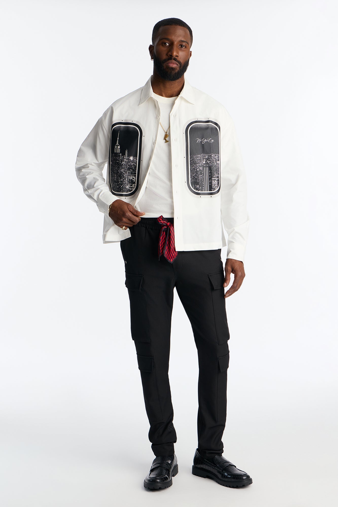 Skinny Stacked Sentinel Multi Pocket Pant - Black