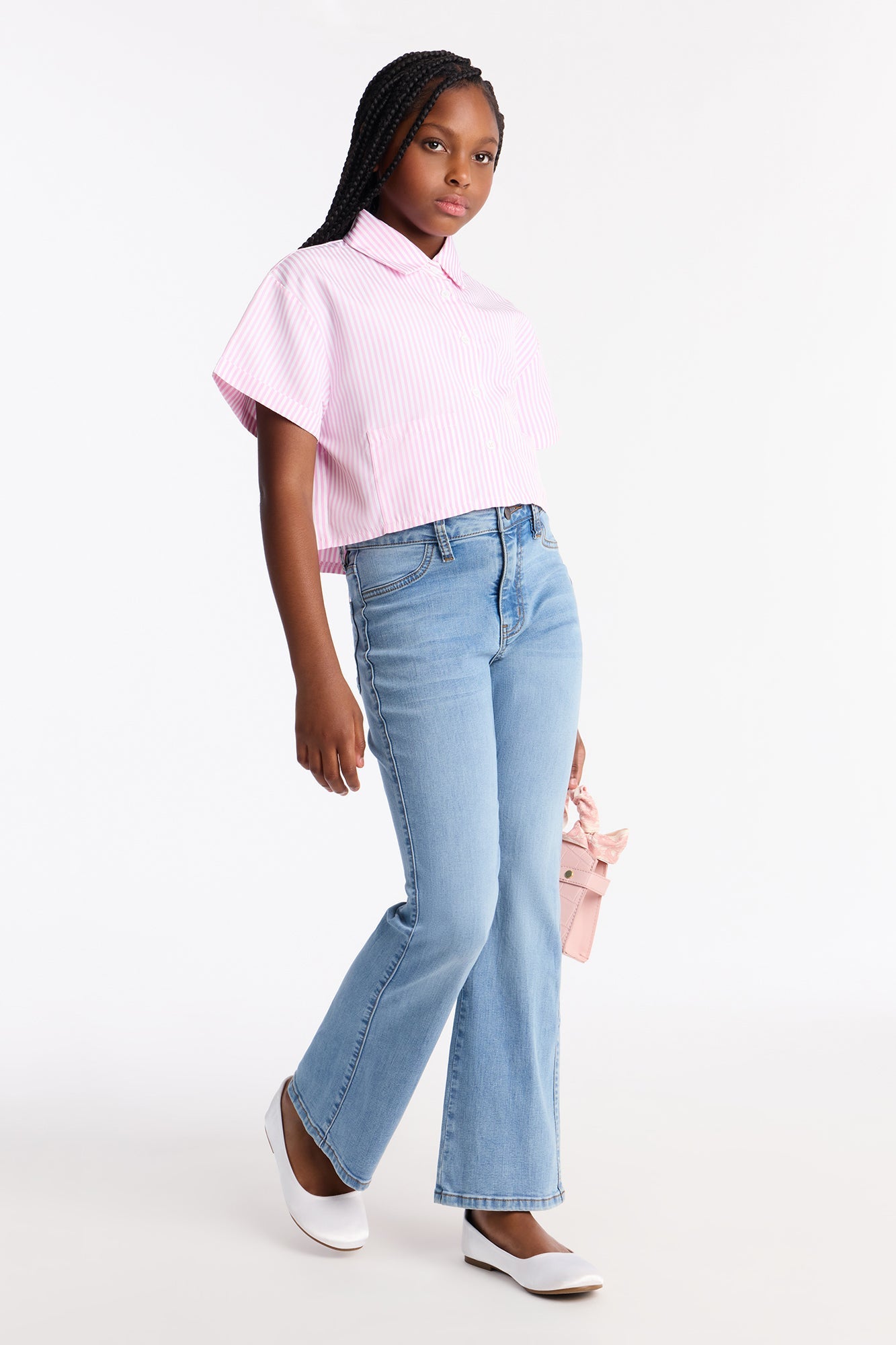 Mini By The Bay Striped Shirt - Pink/combo
