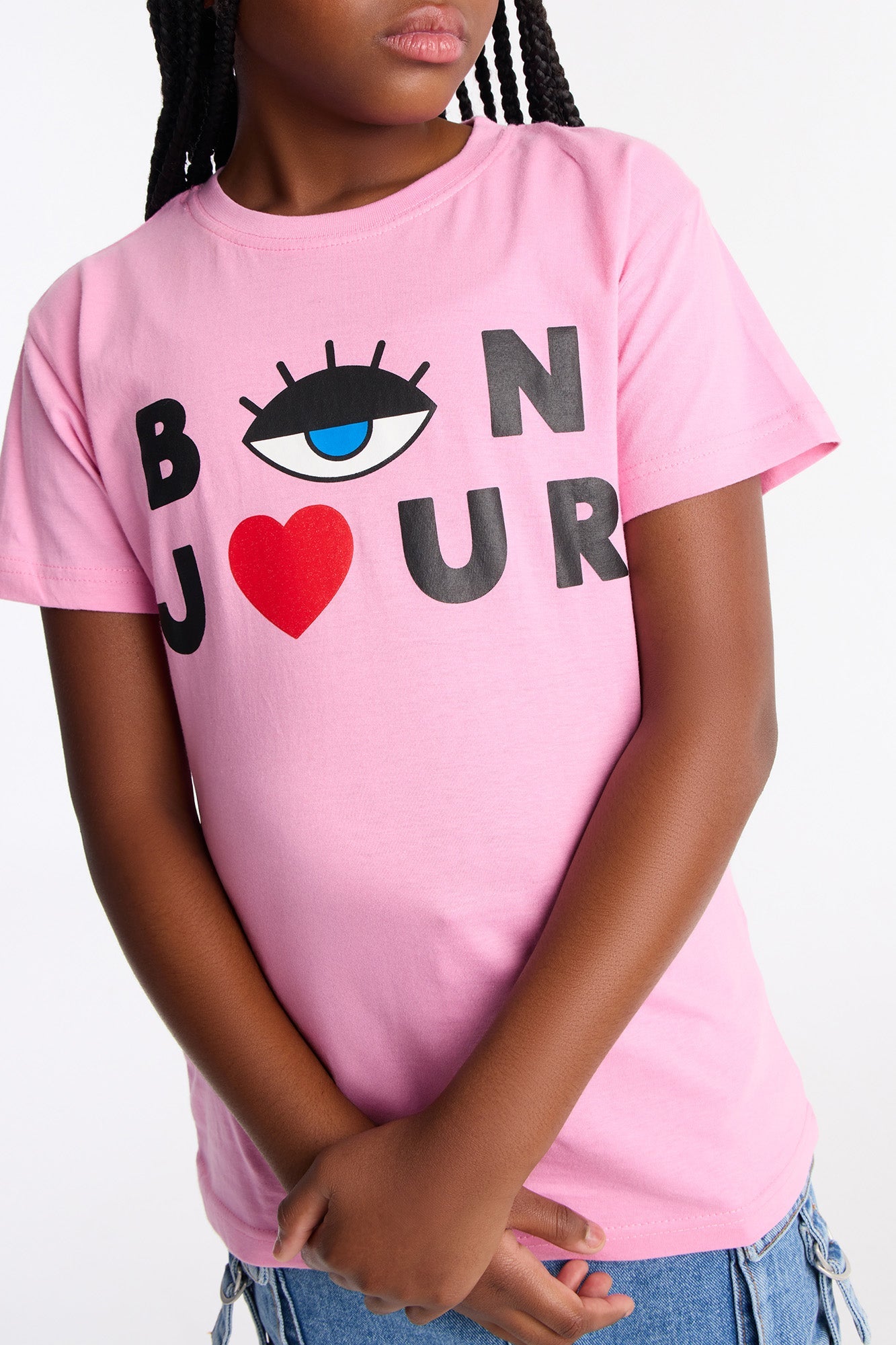 Mini Bonjour T-Shirt - Blush
