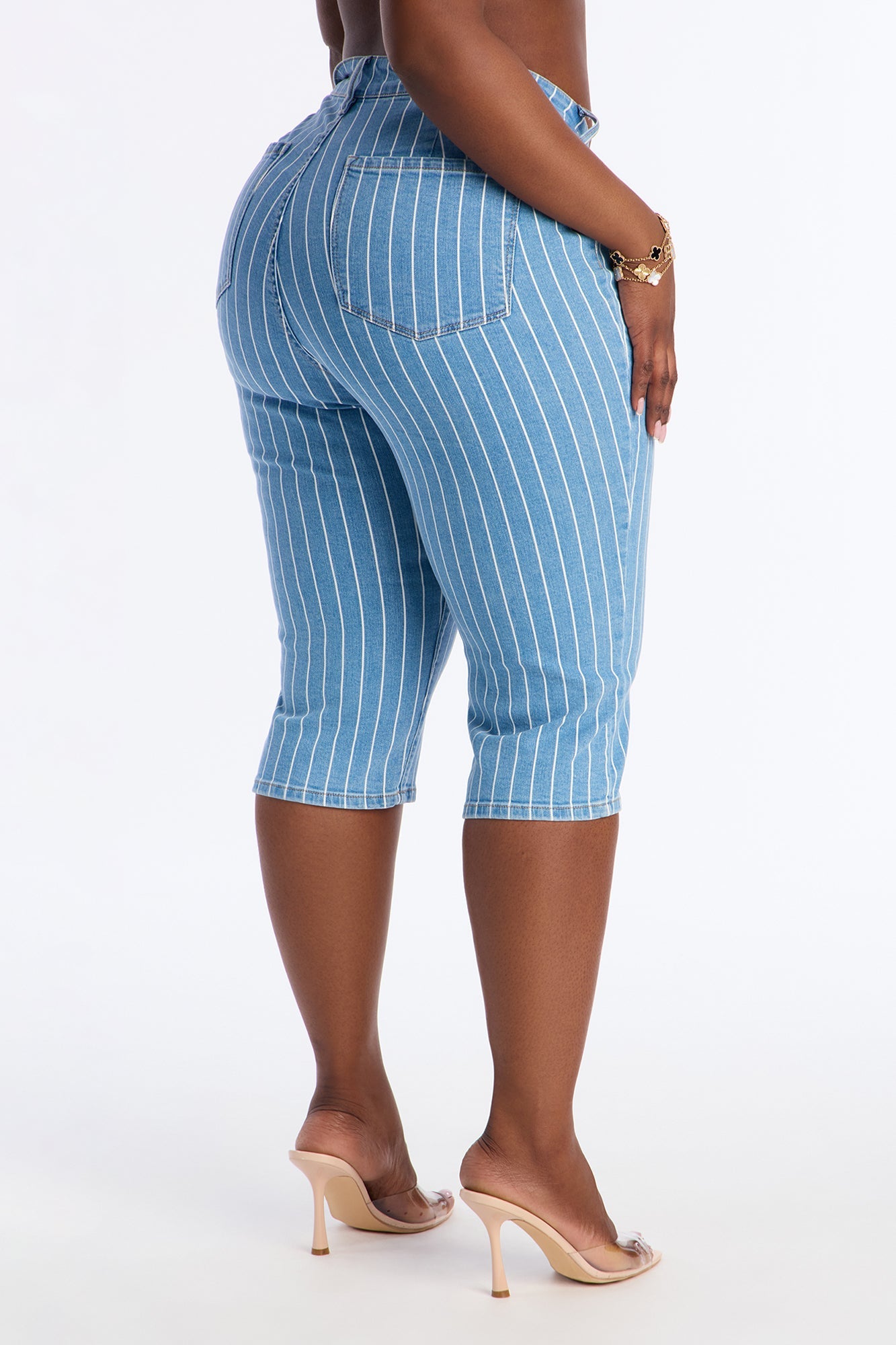 Crossed The Line Pedal Pusher Skinny Jeans - Light Blue