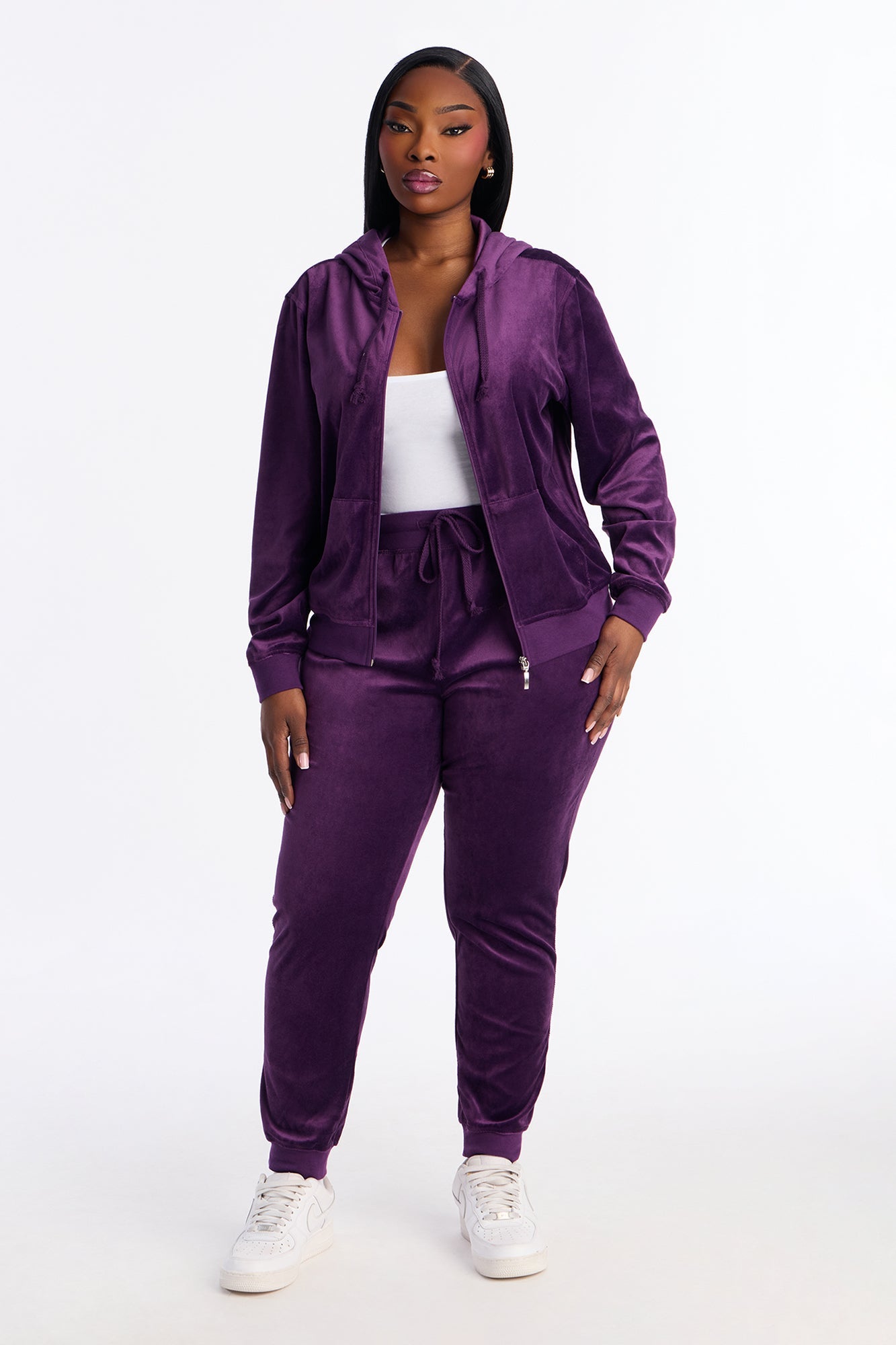 The Original Trendsetter Velour Set - Plum