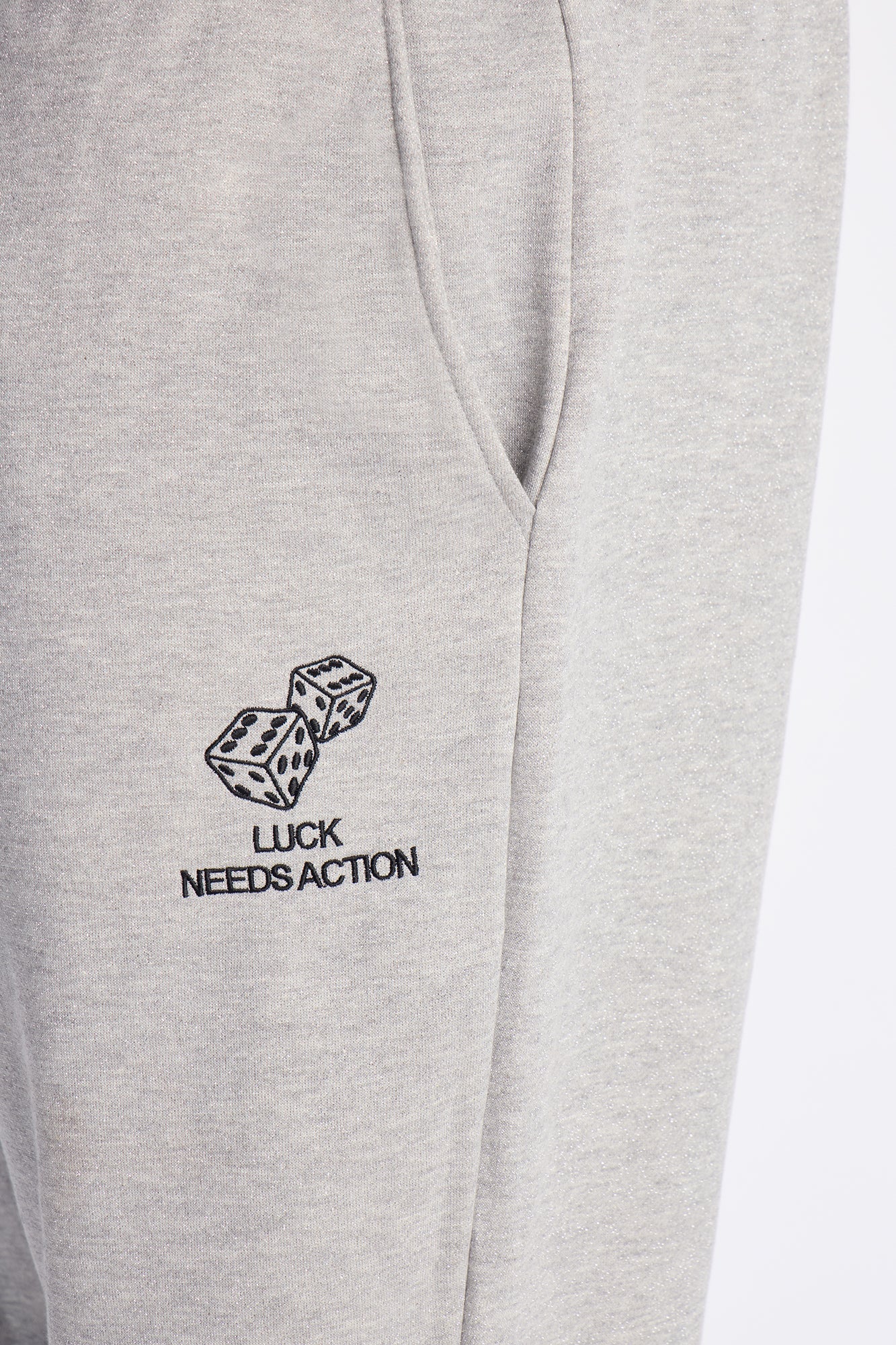 Chase Luck Embroidered Sweatpants - Heather Grey