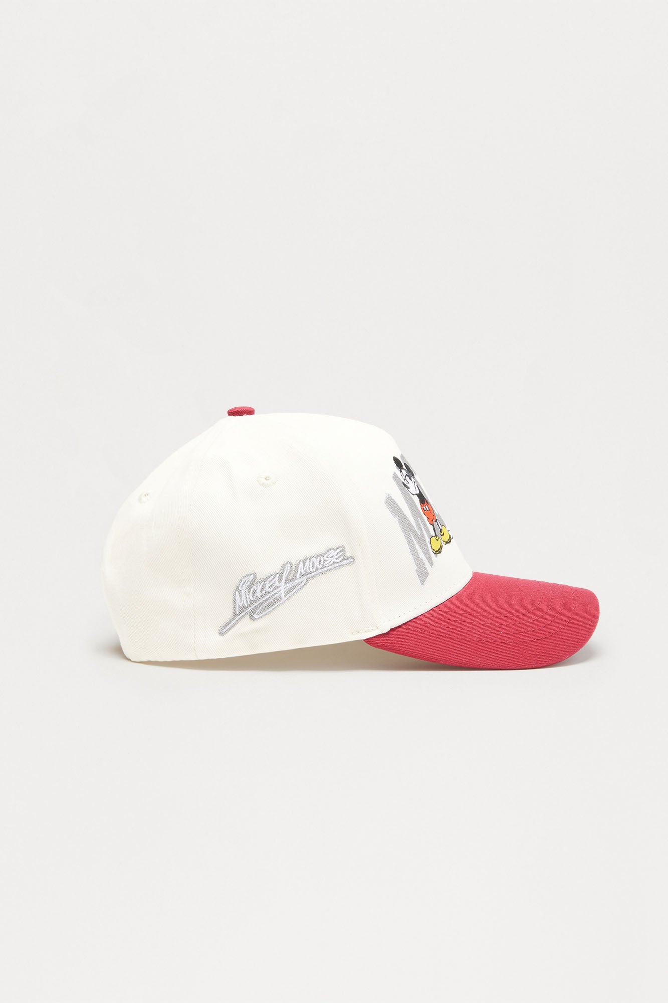 Mini Disney Mickey Two Tone Structured Snapback Hat - Burgundy/combo