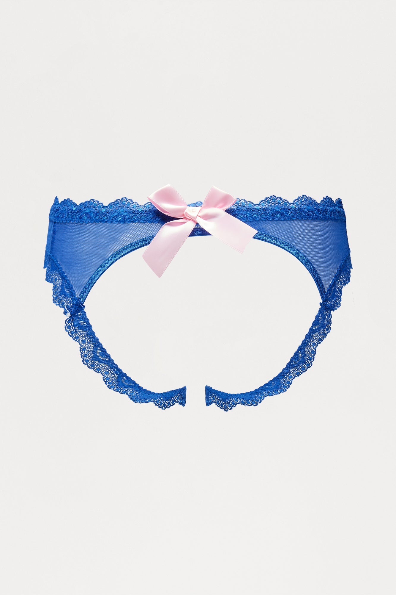 Nothing Like This Lace Crotchless Panty - Blue