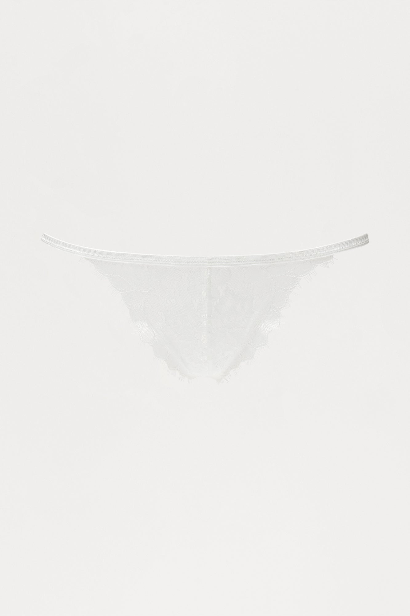 Careful With It Beaded Lace G String Panty - White