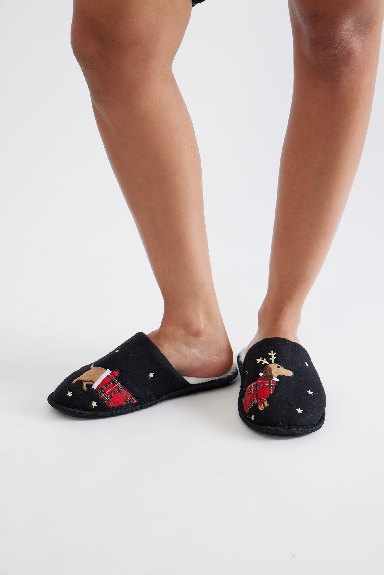 Puppy Love Slippers - Black