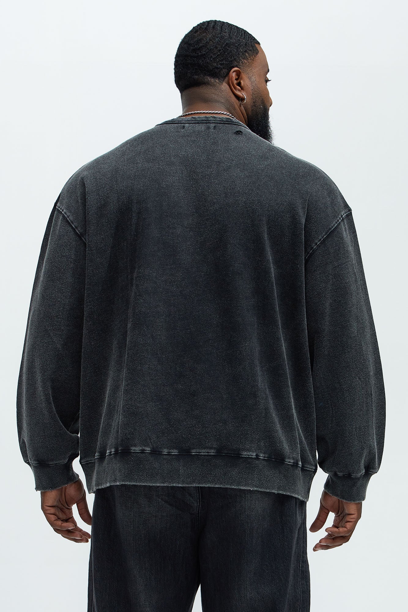 Perrie Crewneck Sweatshirt - Black Wash