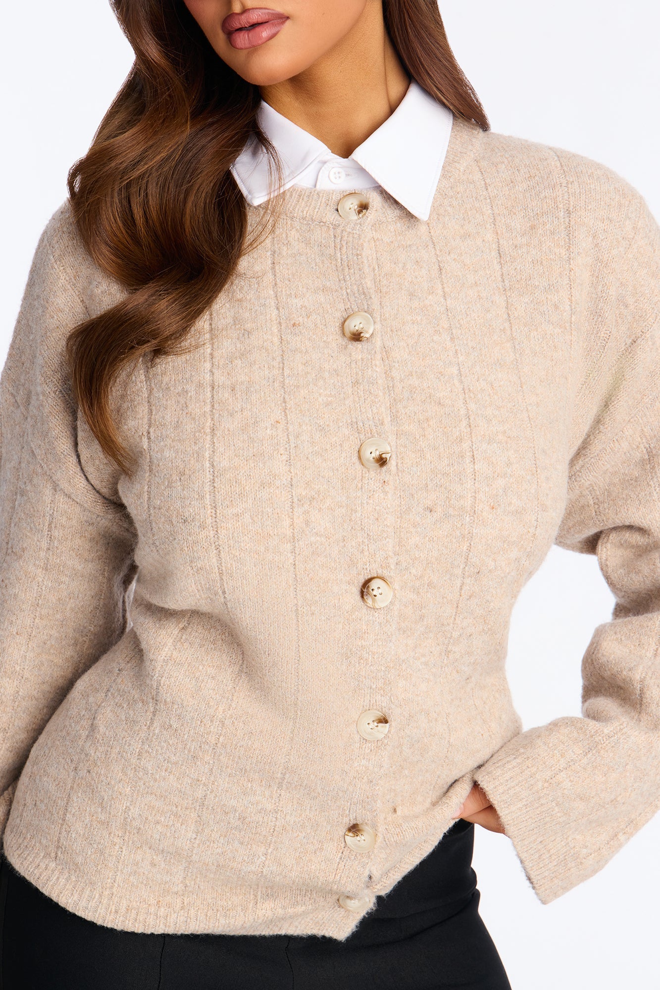 Stuck In A Dream Oversized Cardigan - Oatmeal