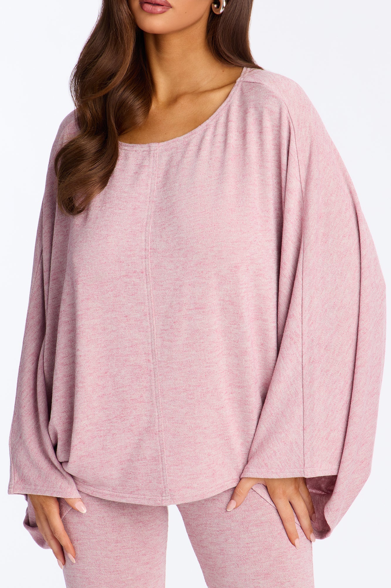 Amaya Capri Jumpsuit And Draped Top Set - Mauve