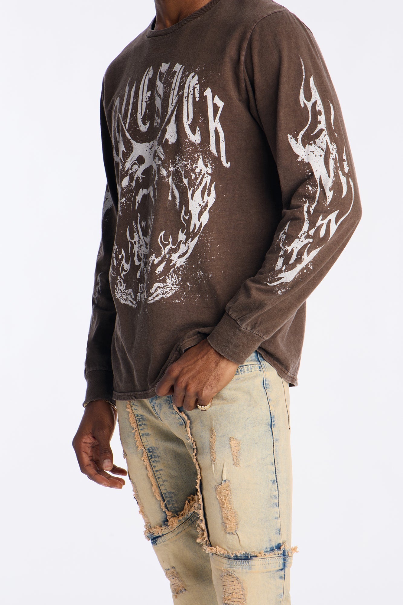 Lonestar Long Sleeve Tee - Chocolate