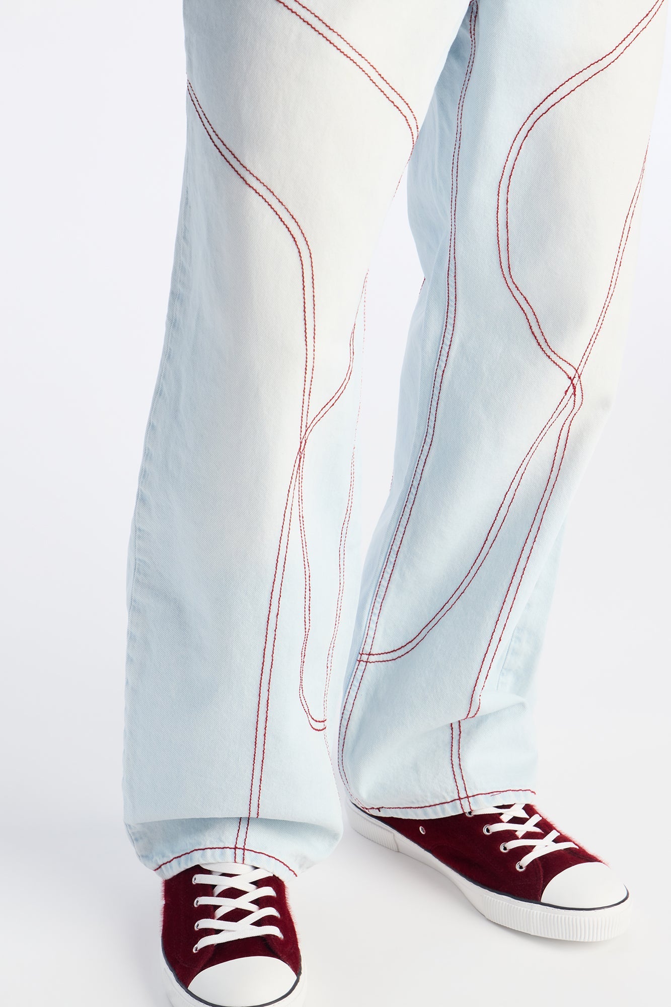 Baggy Thick Thread Jean - Light Wash