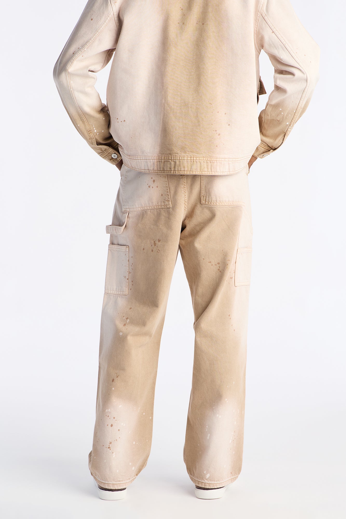 Baggy Spot Stained Jean - Tan