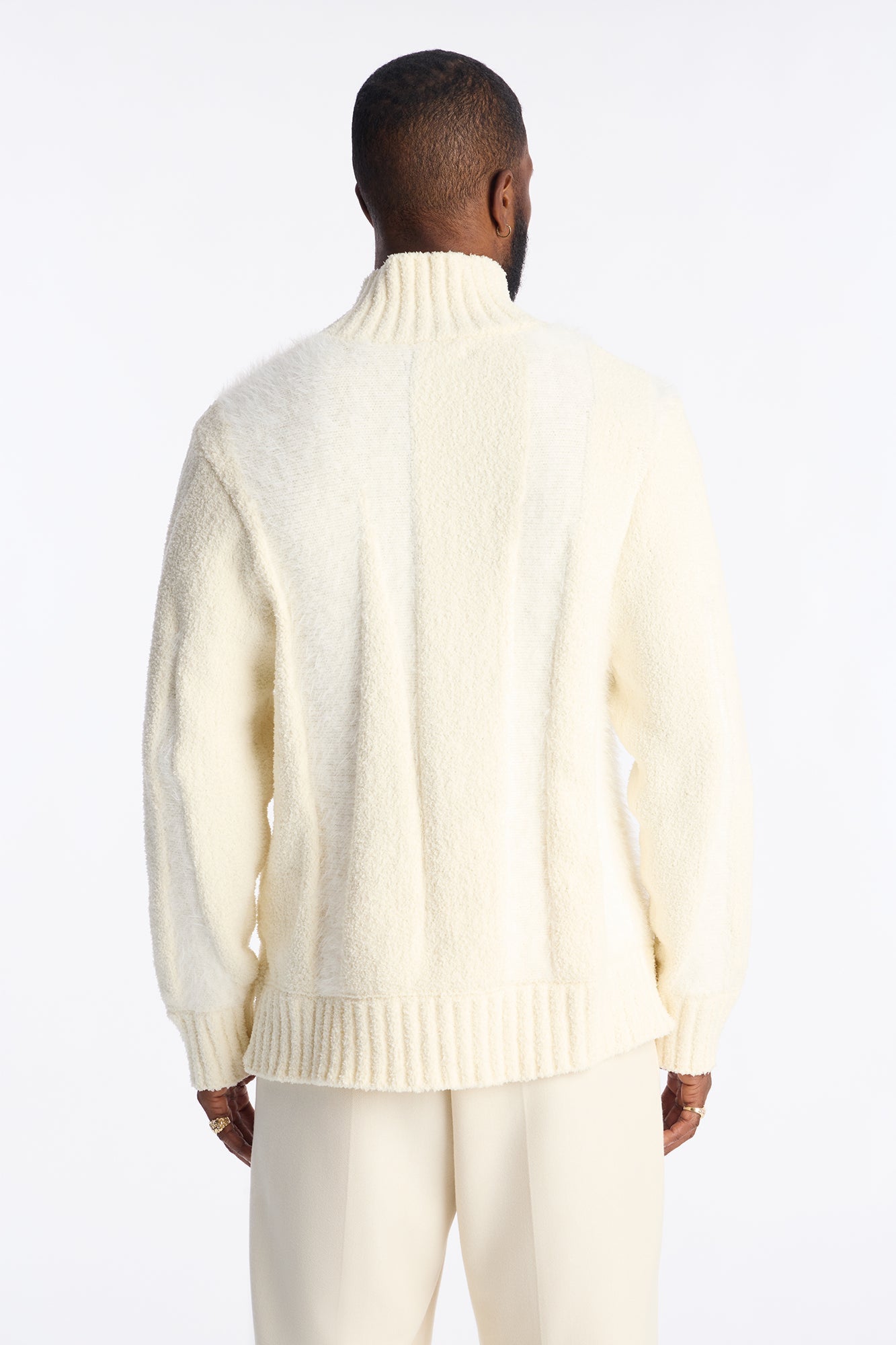 Relaxed Fordham Heights Textured Media Sweater - Off White
