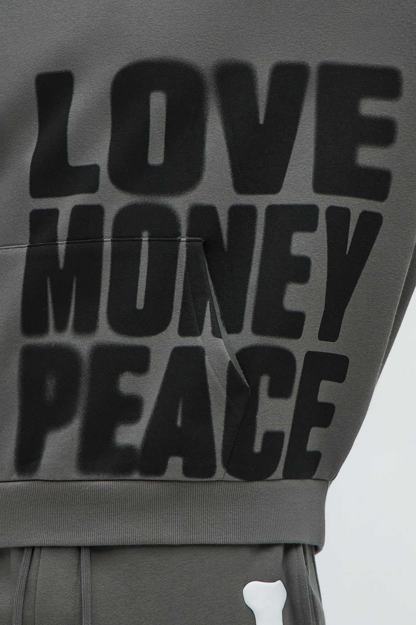 Tyson Spray Paint Oversized Hoodie - Grey/combo