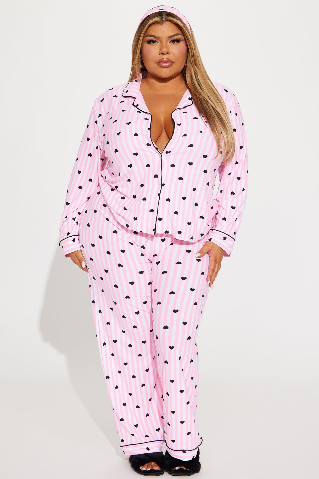 Sleeping In 3 Piece PJ Pant Set - Pink/combo