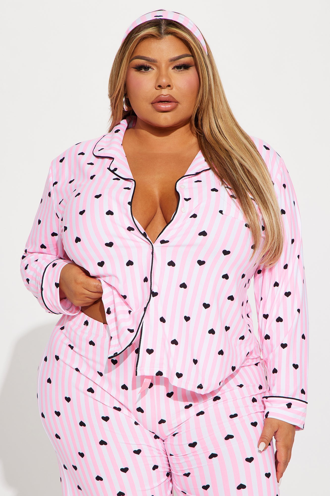 Sleeping In 3 Piece PJ Pant Set - Pink/combo