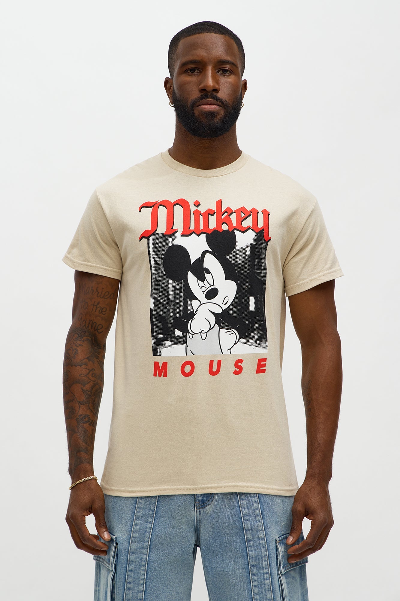 Disney Mickey Mouse Gosh Short Sleeve Tee - Sand
