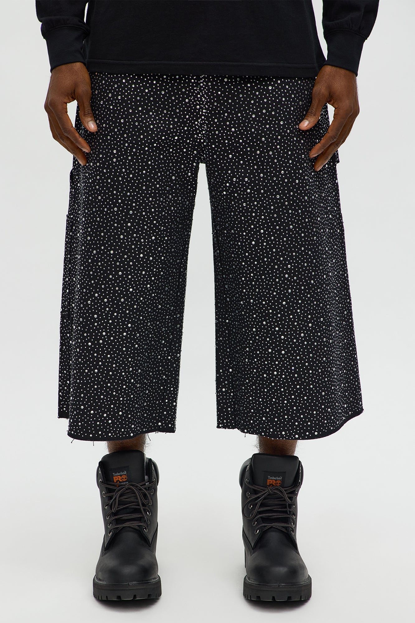 Extreme Baggy Flashing Lights Short - Black