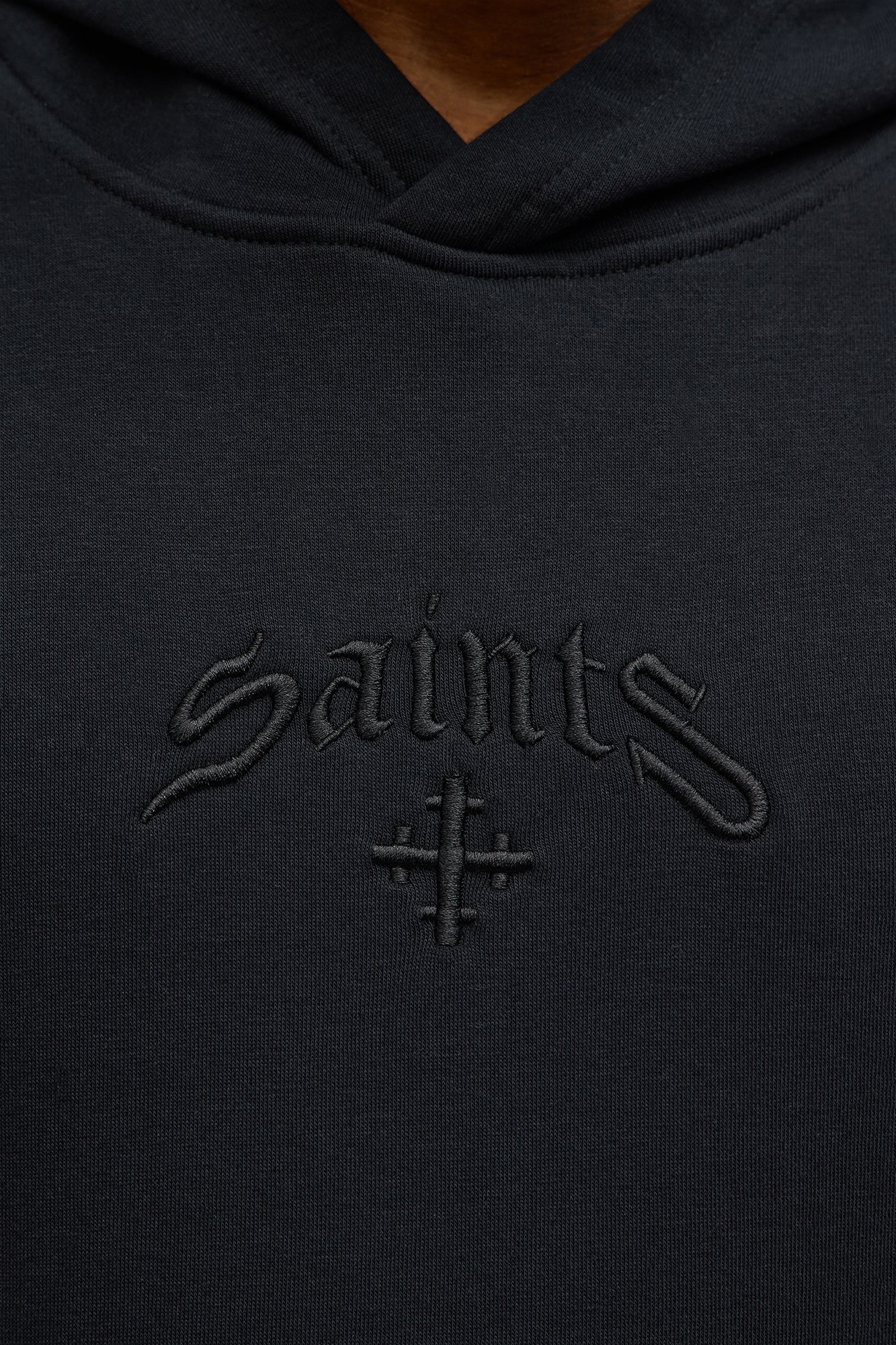 Saints Studio Embroidered Hoodie - Black