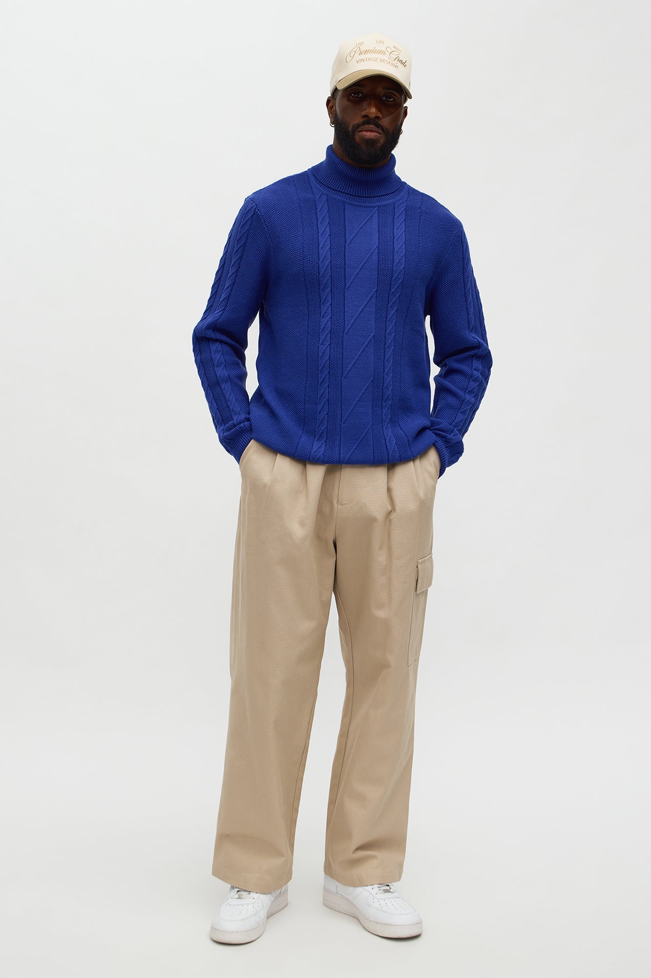 Twist Up Turtle Neck - Blue