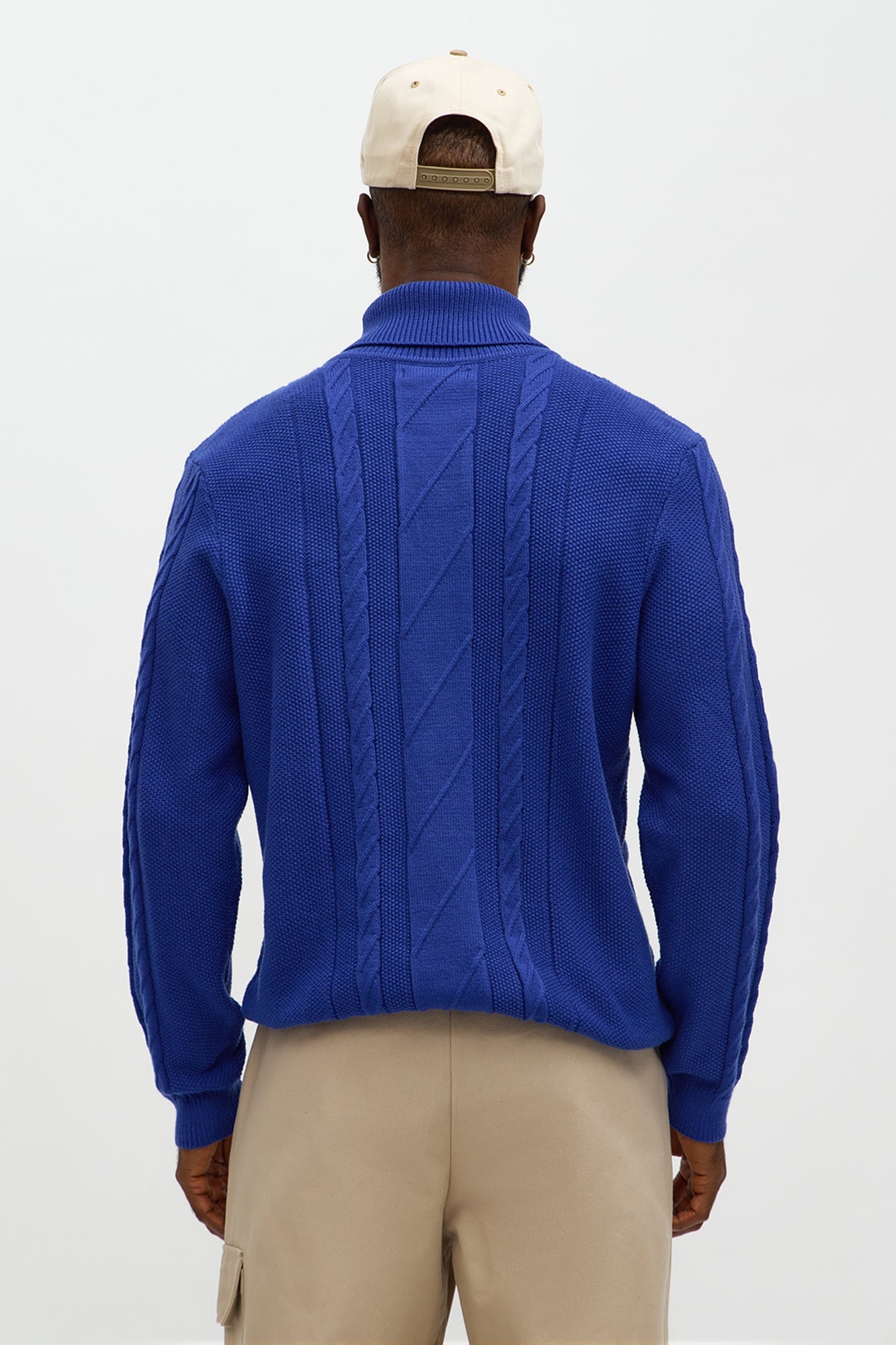 Twist Up Turtle Neck - Blue