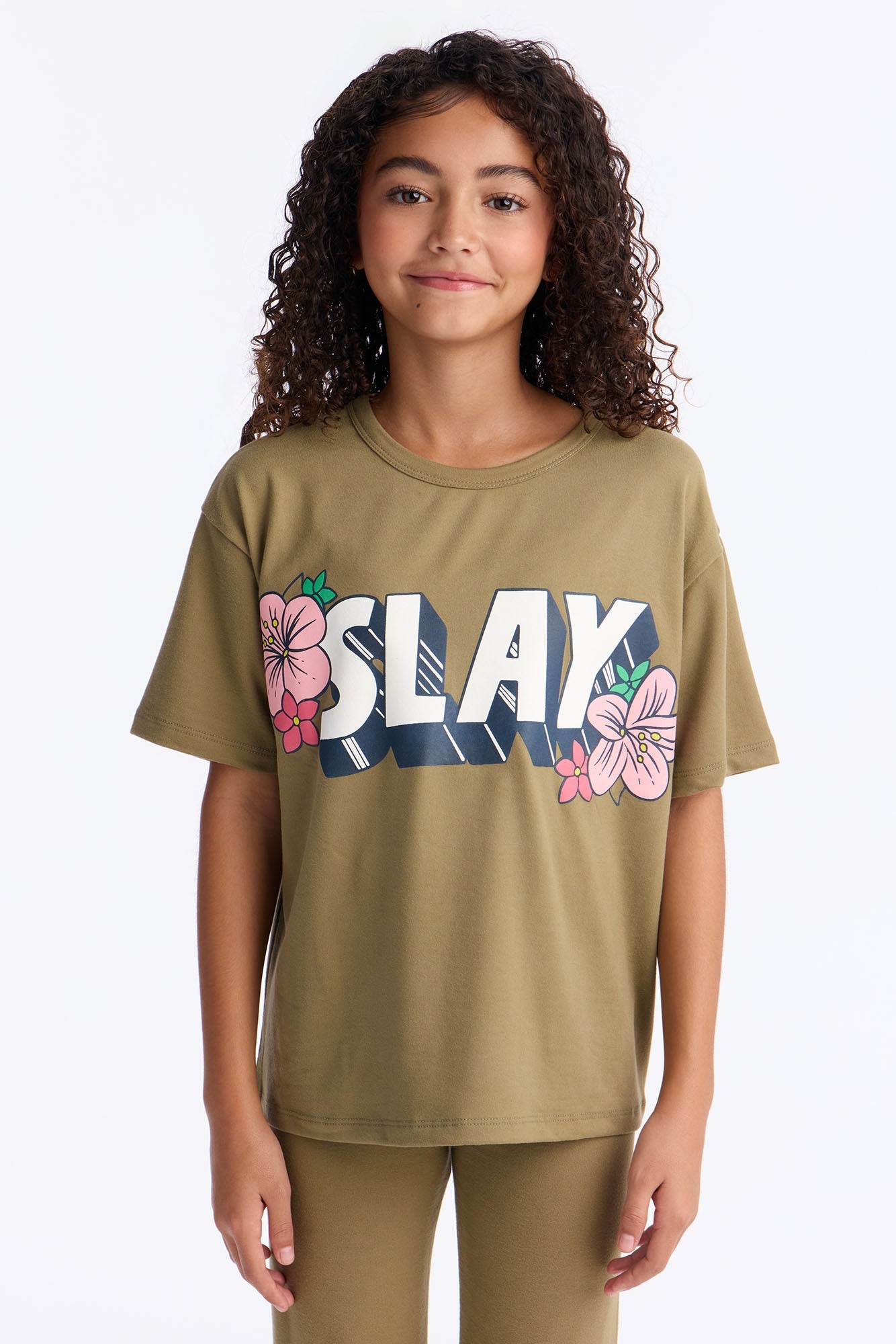 Mini Slay All Day Legging Set - Olive