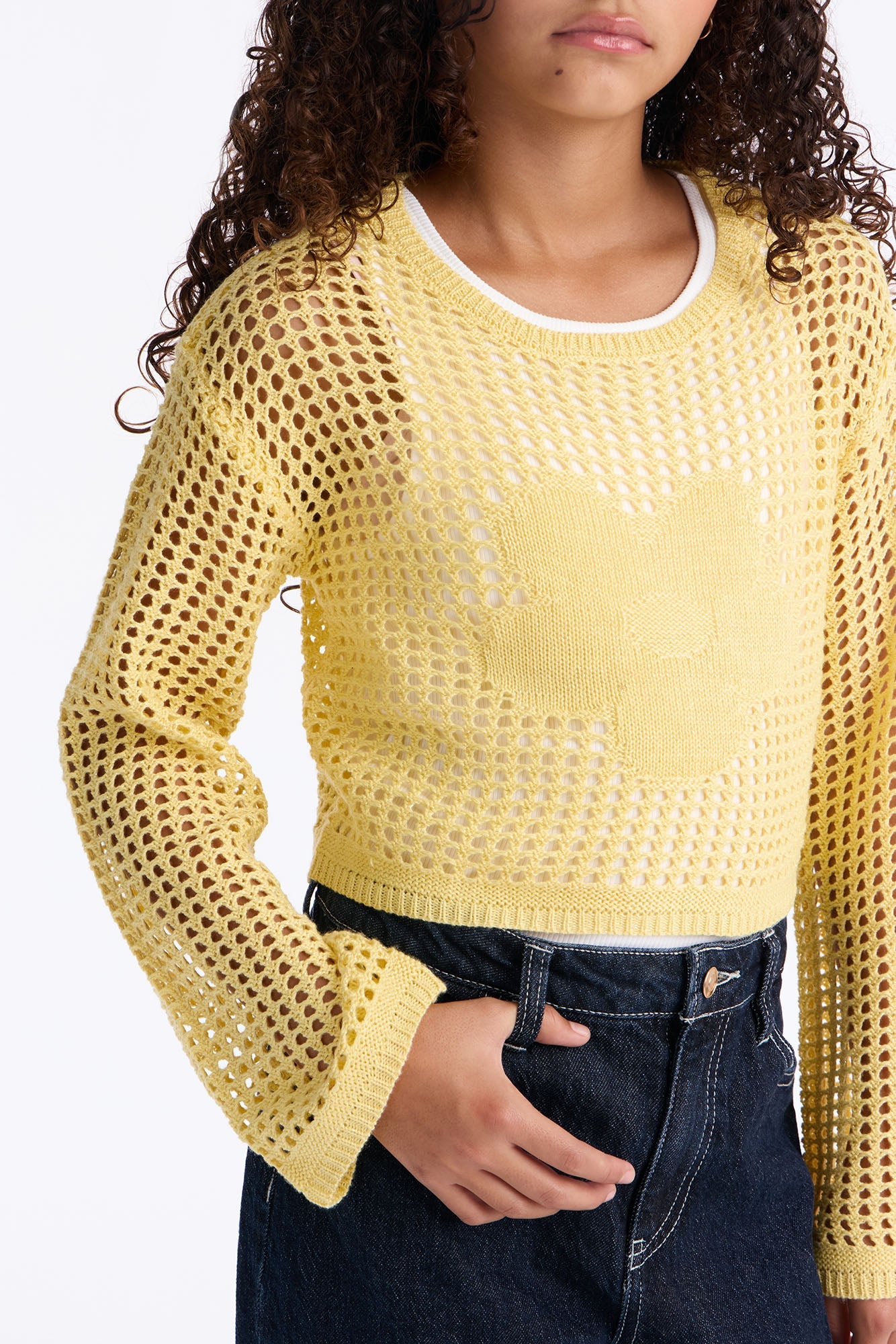 Mini Maisie 2Fer Top - Yellow/combo