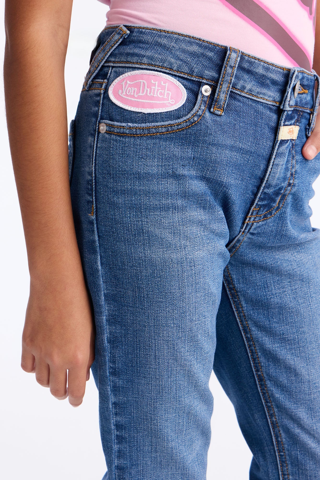 Mini Von Dutch Defy The Ordinary Bootcut Jean - Medium Wash