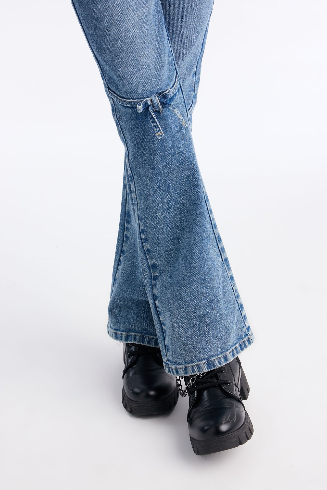 Mini Athletic 95 Flare Jean Set - White/combo
