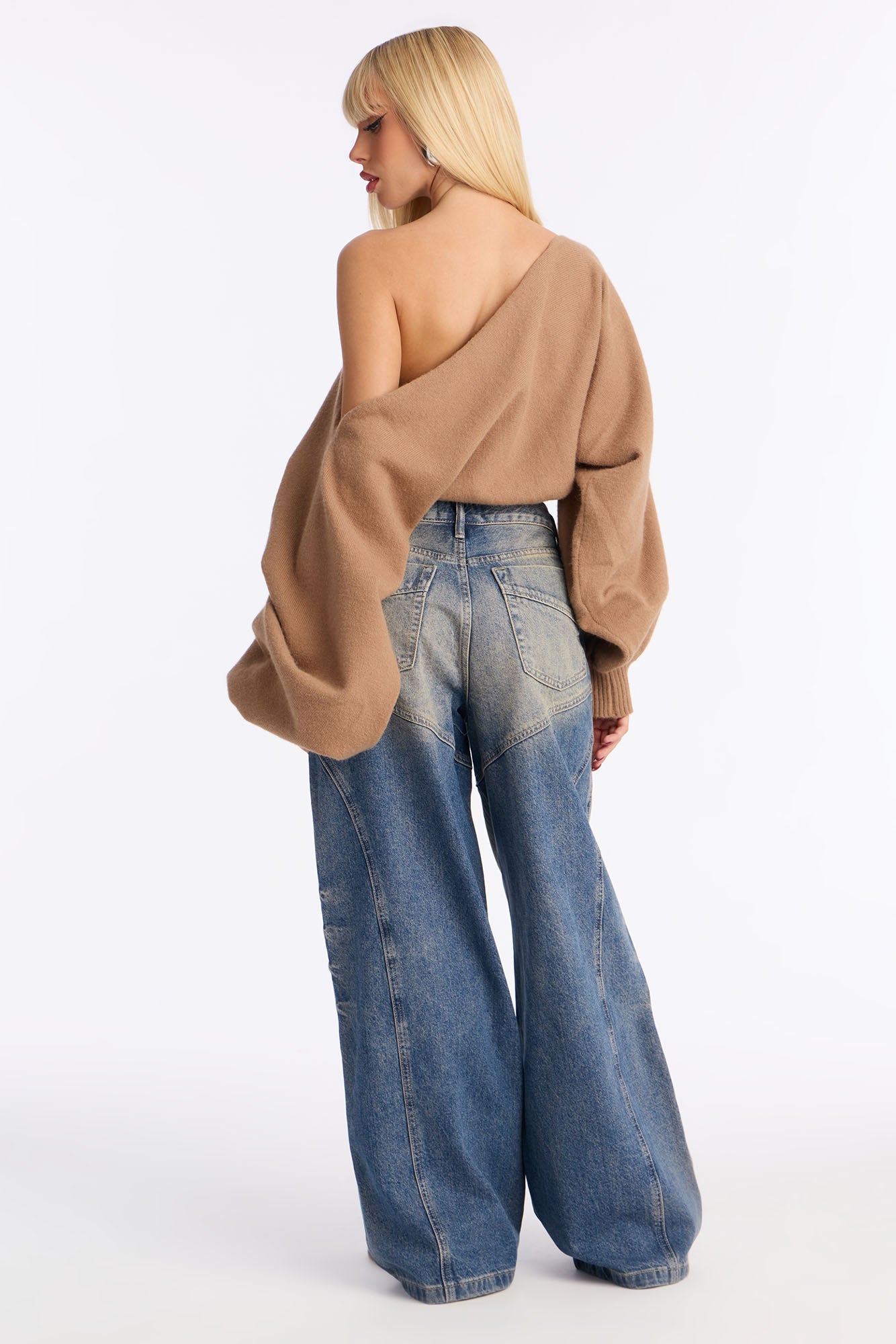 Lost Control Wide Leg Jeans - Vintage Wash