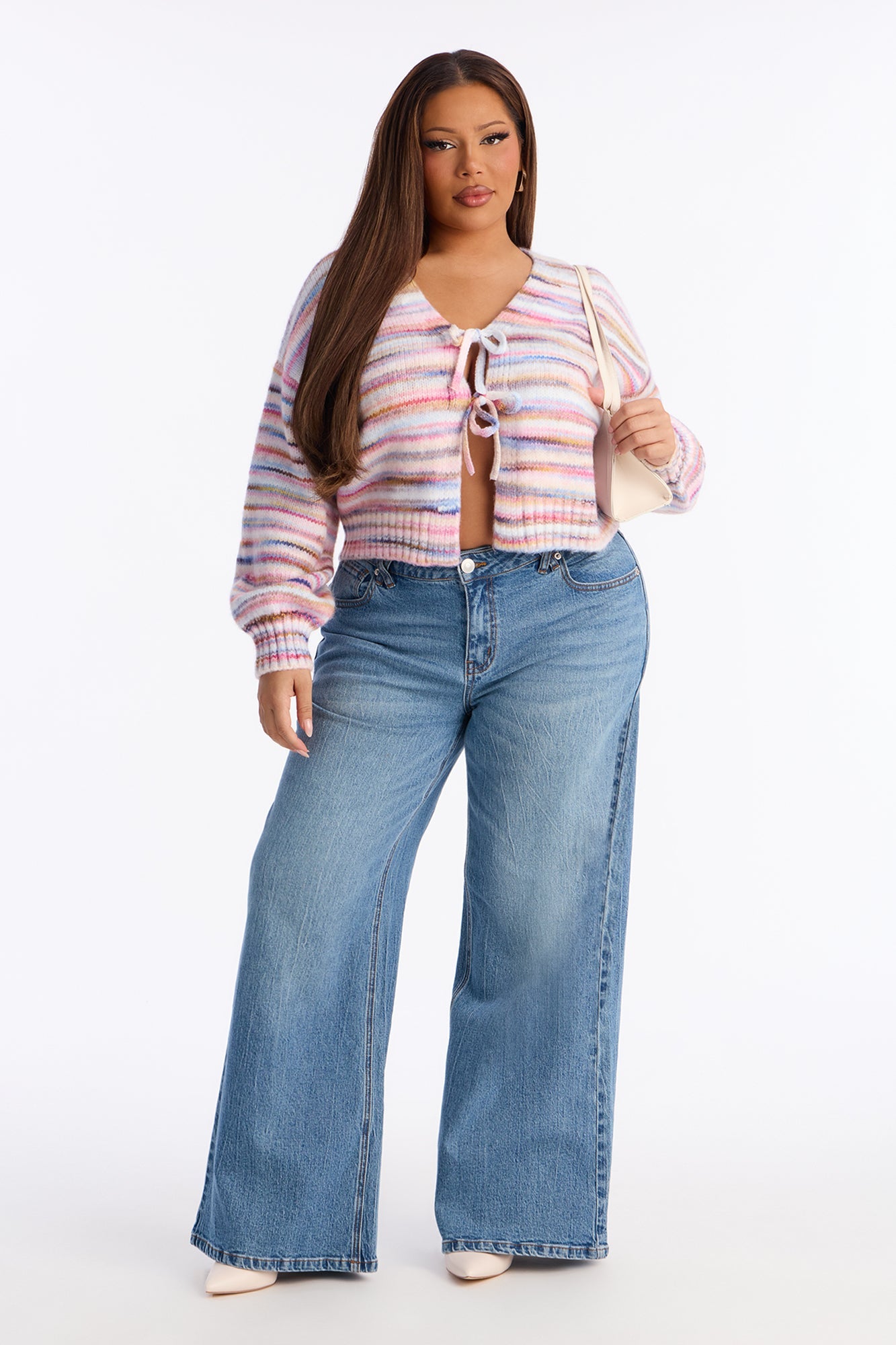 On The Bright Side Space Dye Cardigan - Multi Color