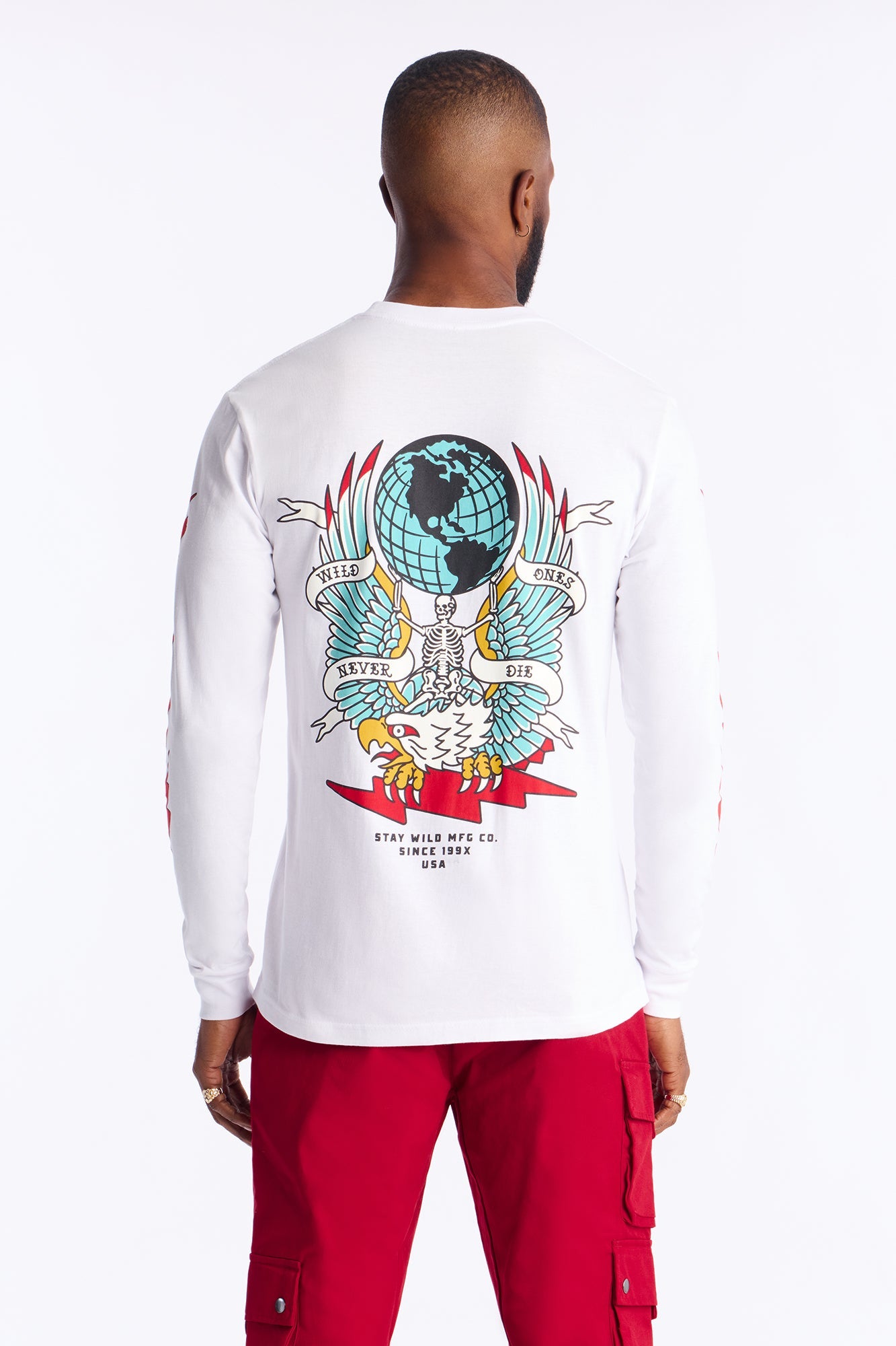 Wild Ones Never Die Long Sleeve Tee - White
