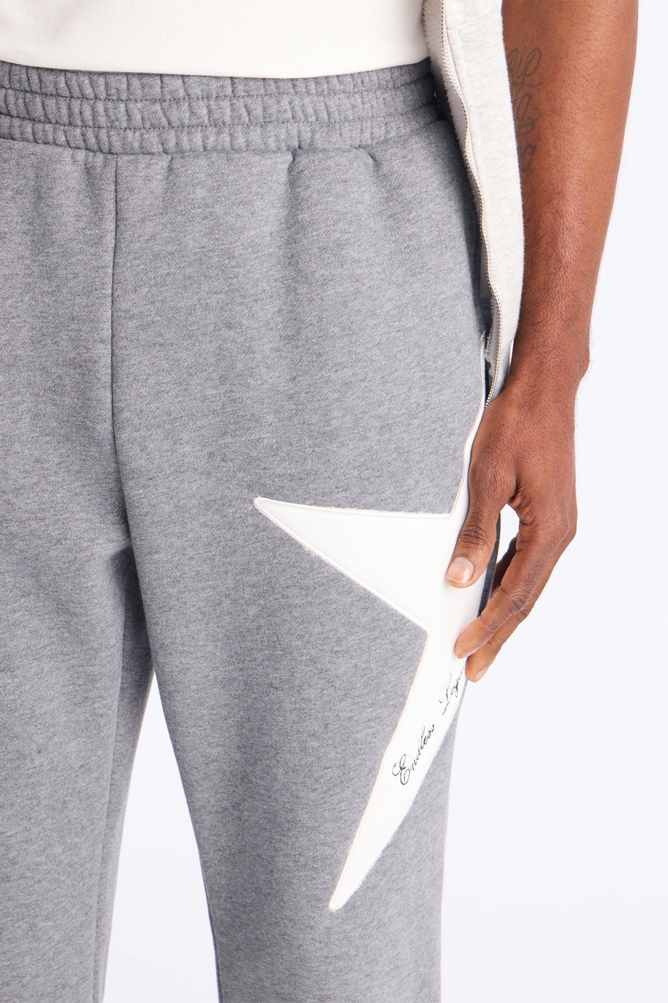 Star Slim Flare Sweatpants - Grey