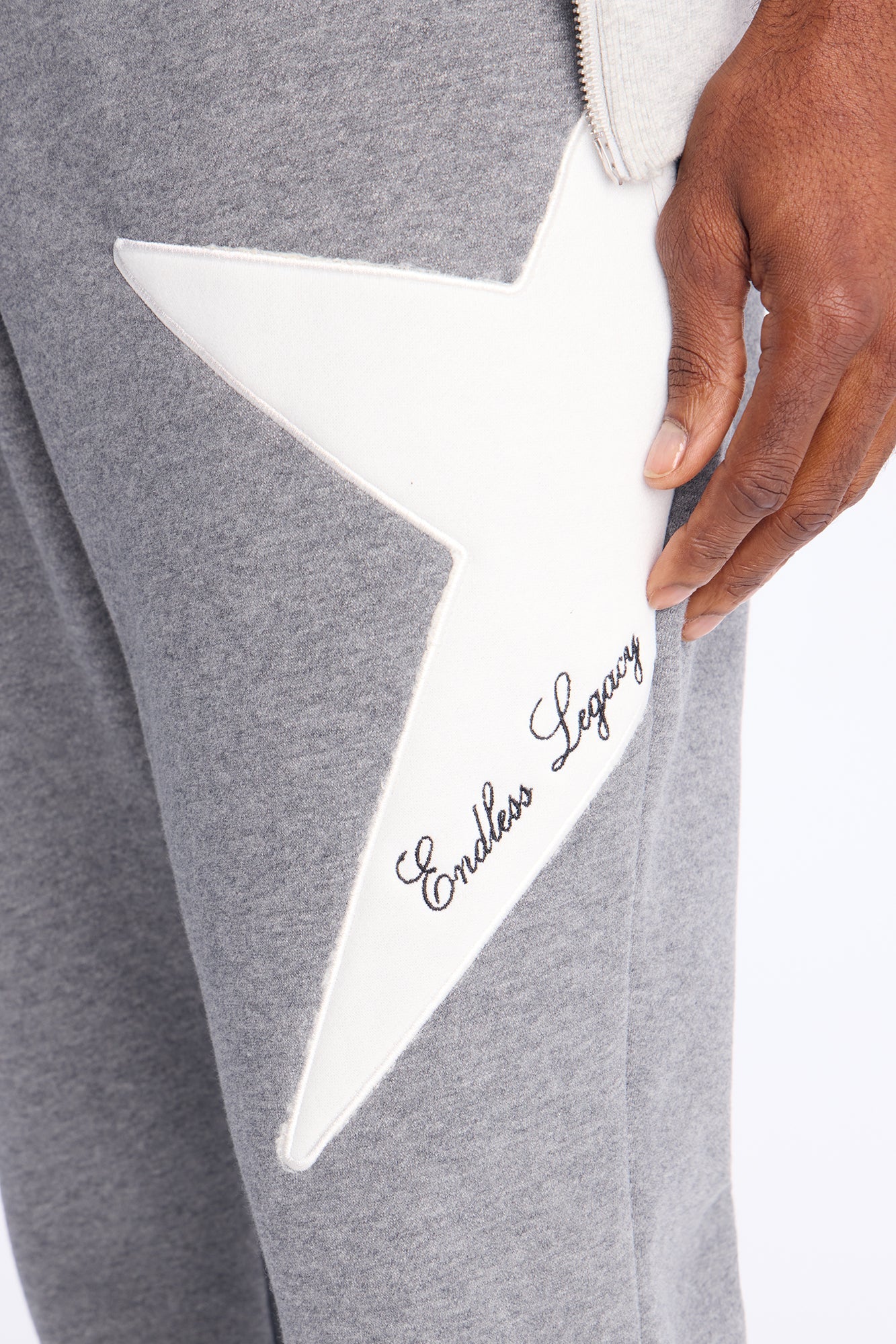 Star Slim Flare Sweatpants - Grey