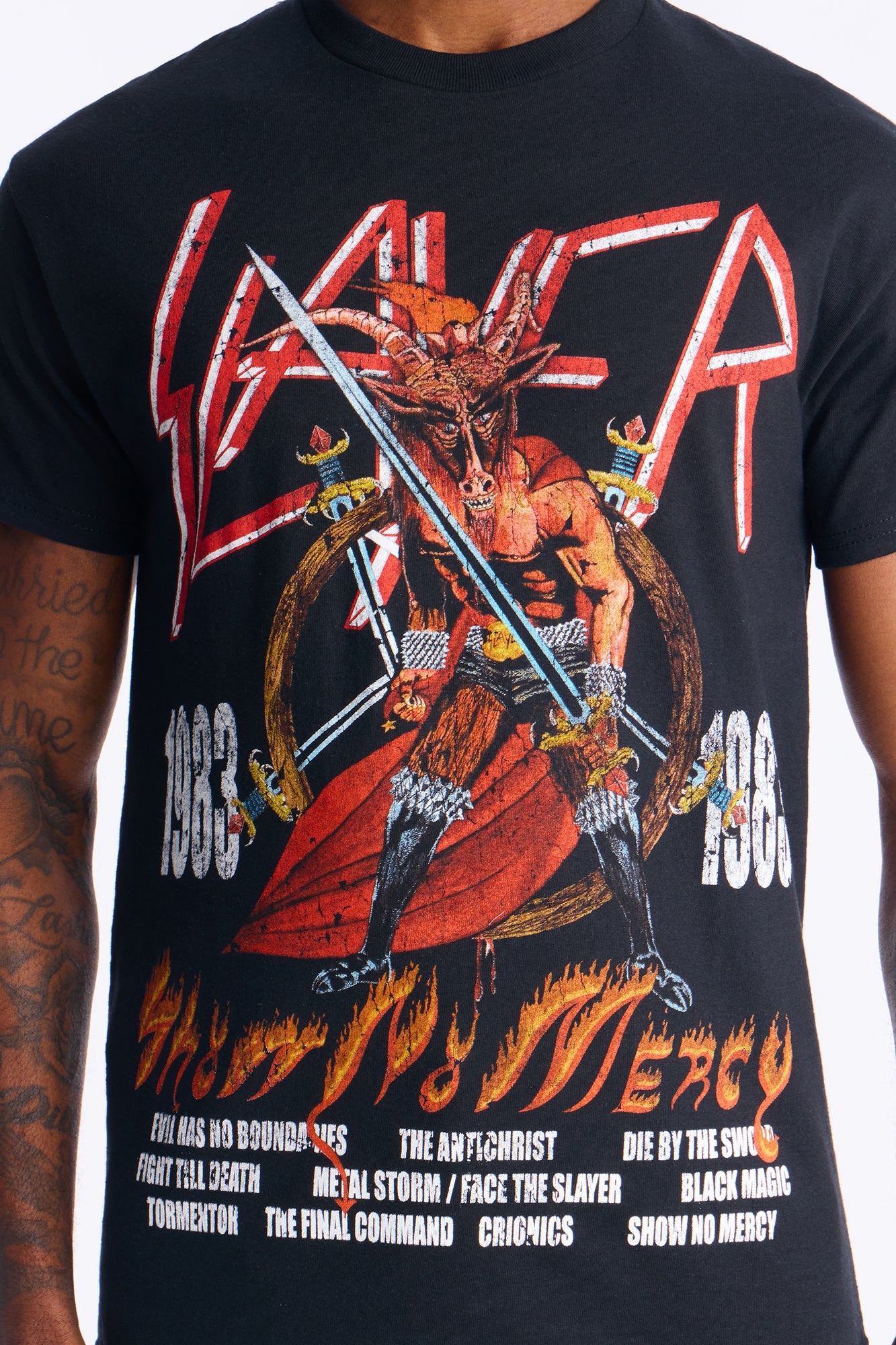 Slayer 1983 Tour Short Sleeve Tee - Black