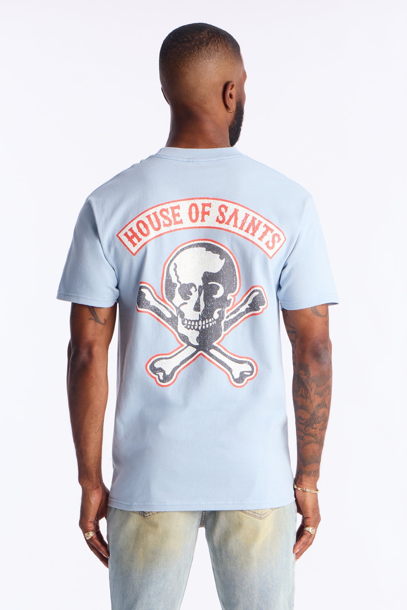 House Of Saints Crimson Short Sleeve Tee - Light Blue