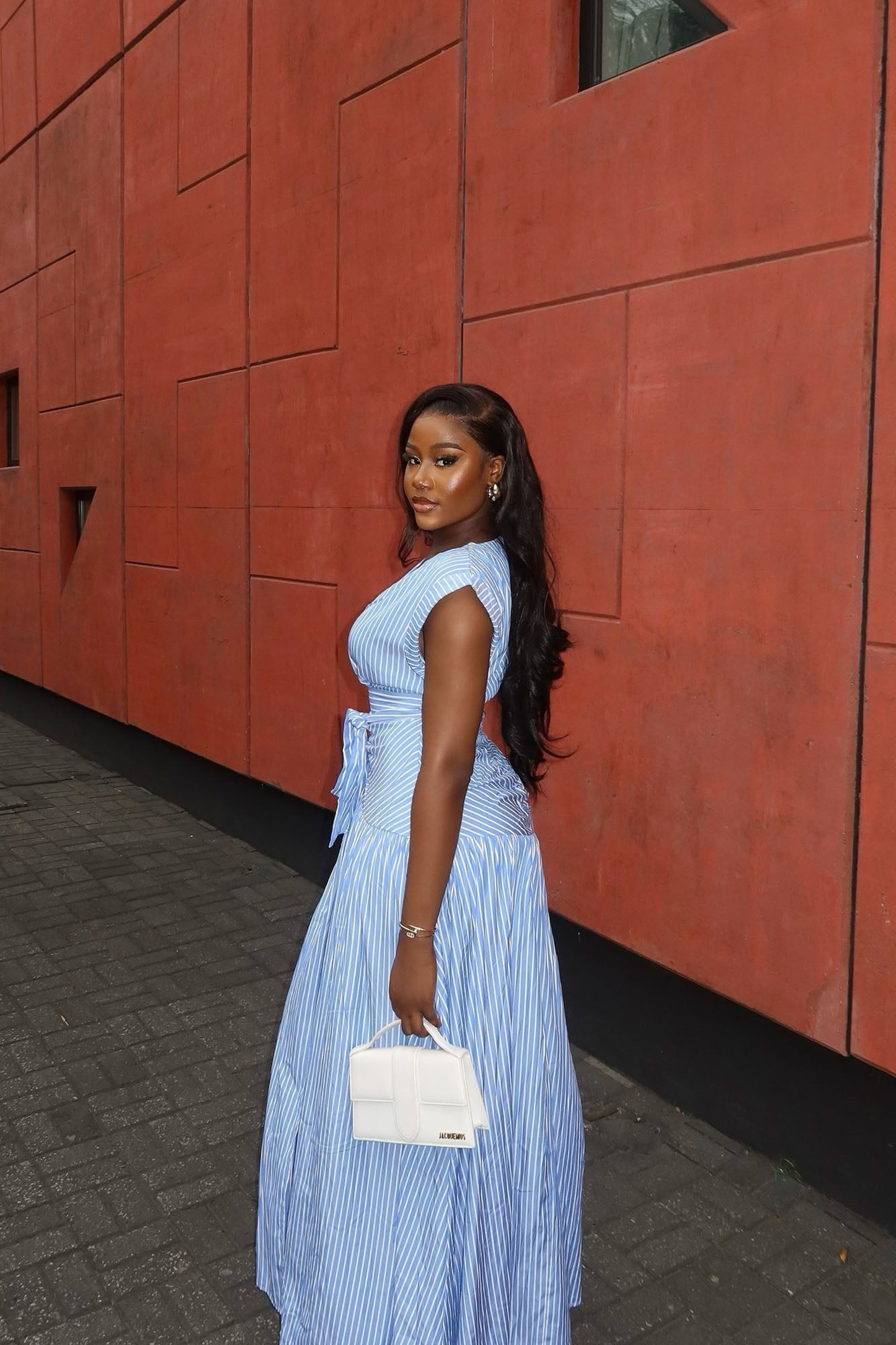 Evelyn Striped Maxi Dress - Blue/combo
