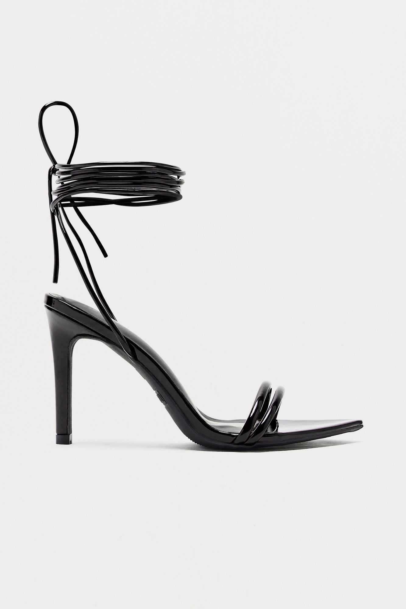 Minka Wrap Up Stiletto Heels - Black