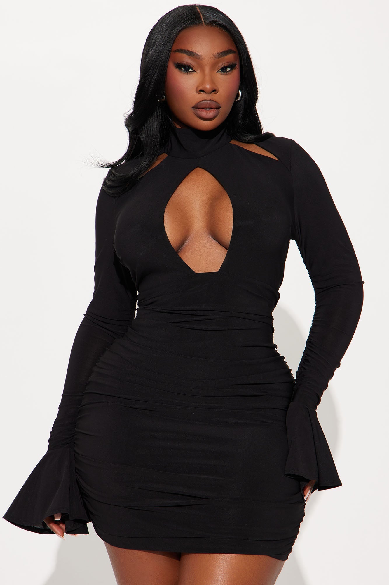 Good Sensation Double Lined Mini Dress - Black