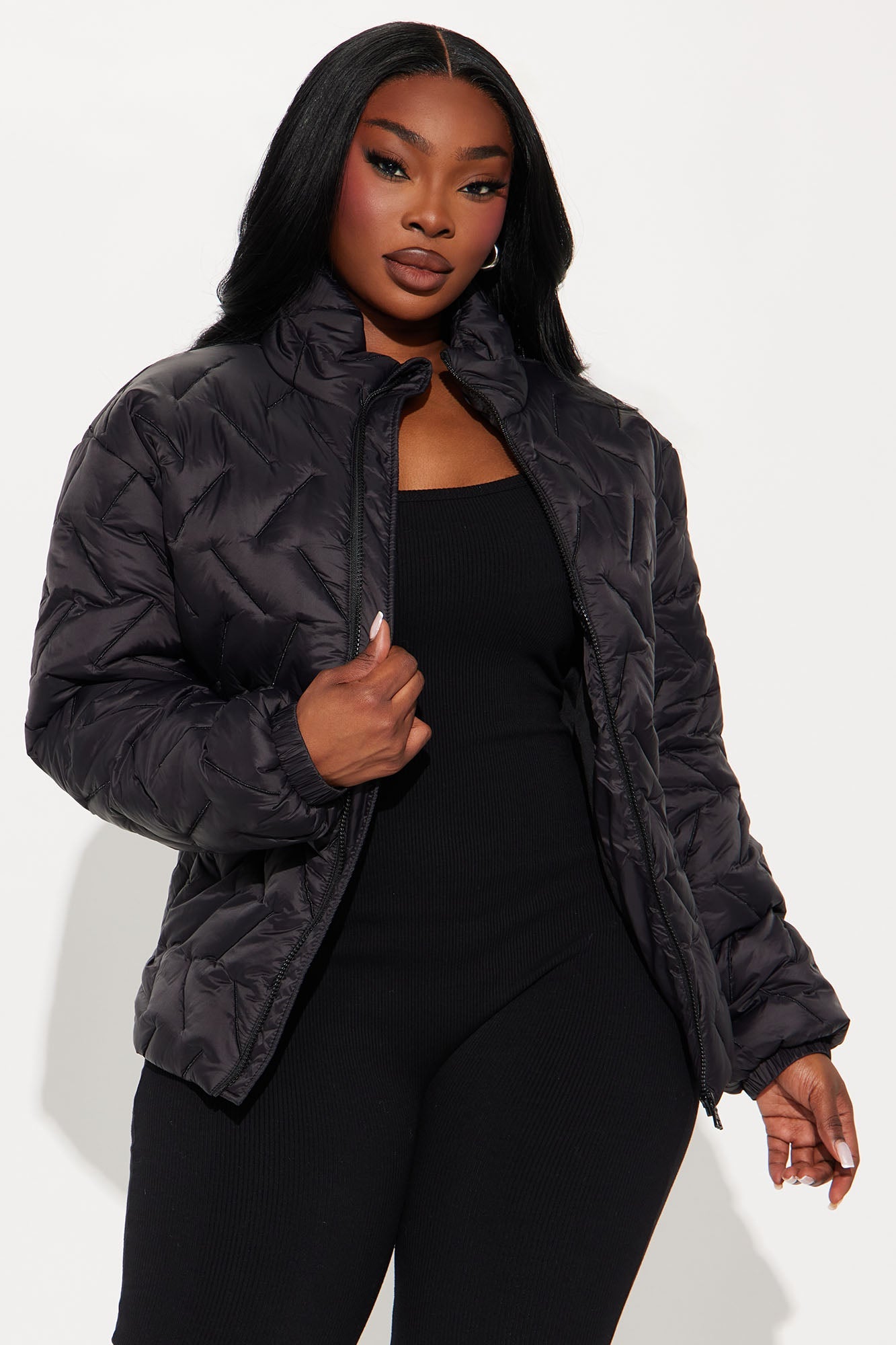 Ski Club Puffer Jacket - Black