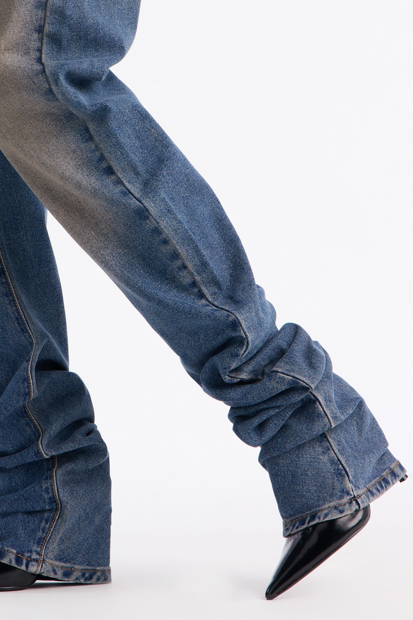 Midnight Calling Stacked Straight Leg Jeans - Vintage Wash